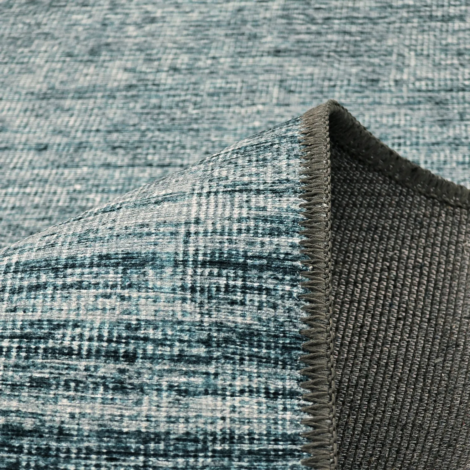 Fladvævet tæppe - Elarion (blå)