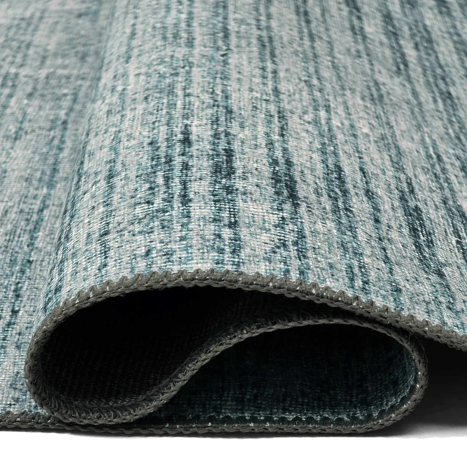 Fladvævet tæppe - Elarion (blå)