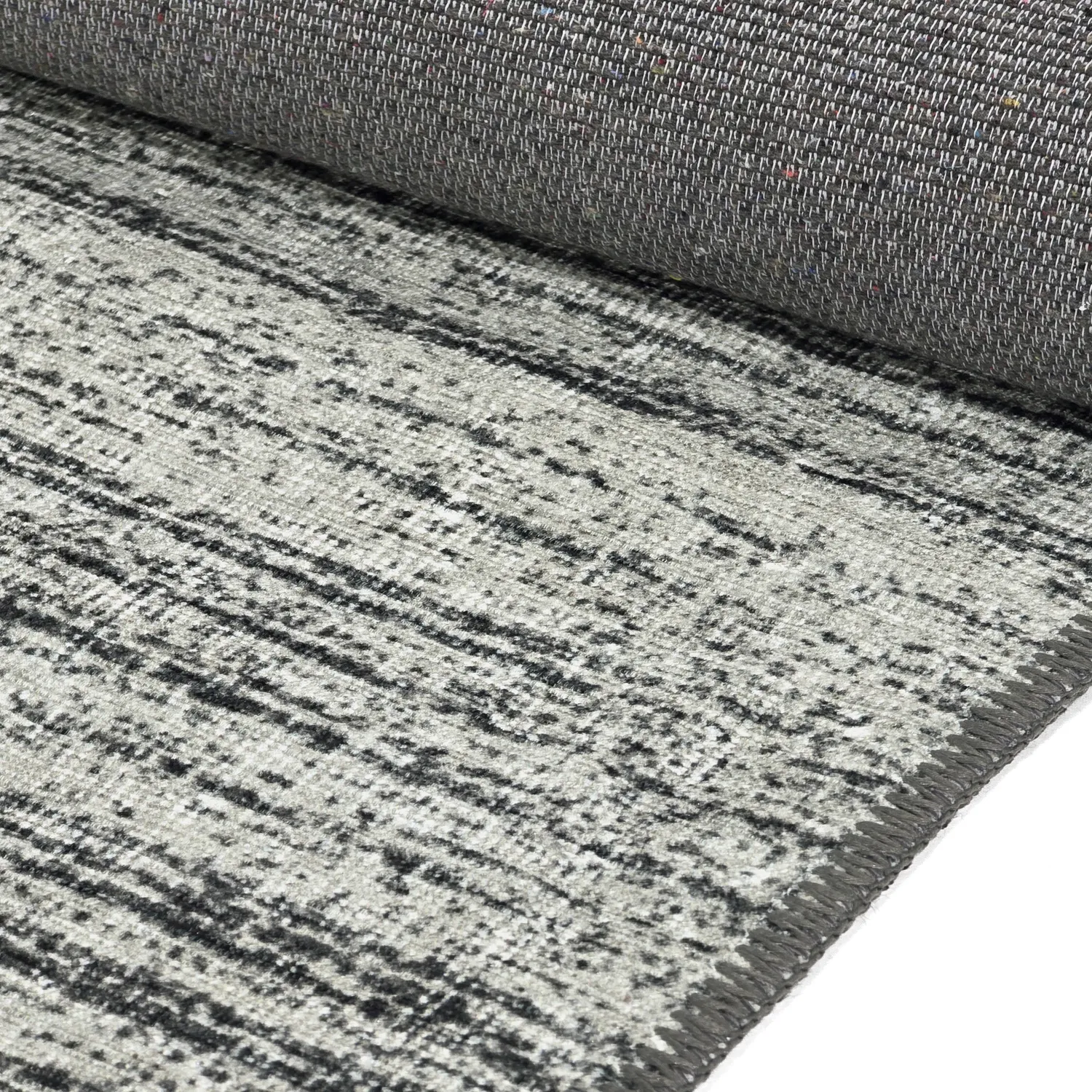 Fladvævet tæppe - Elarion (grå)