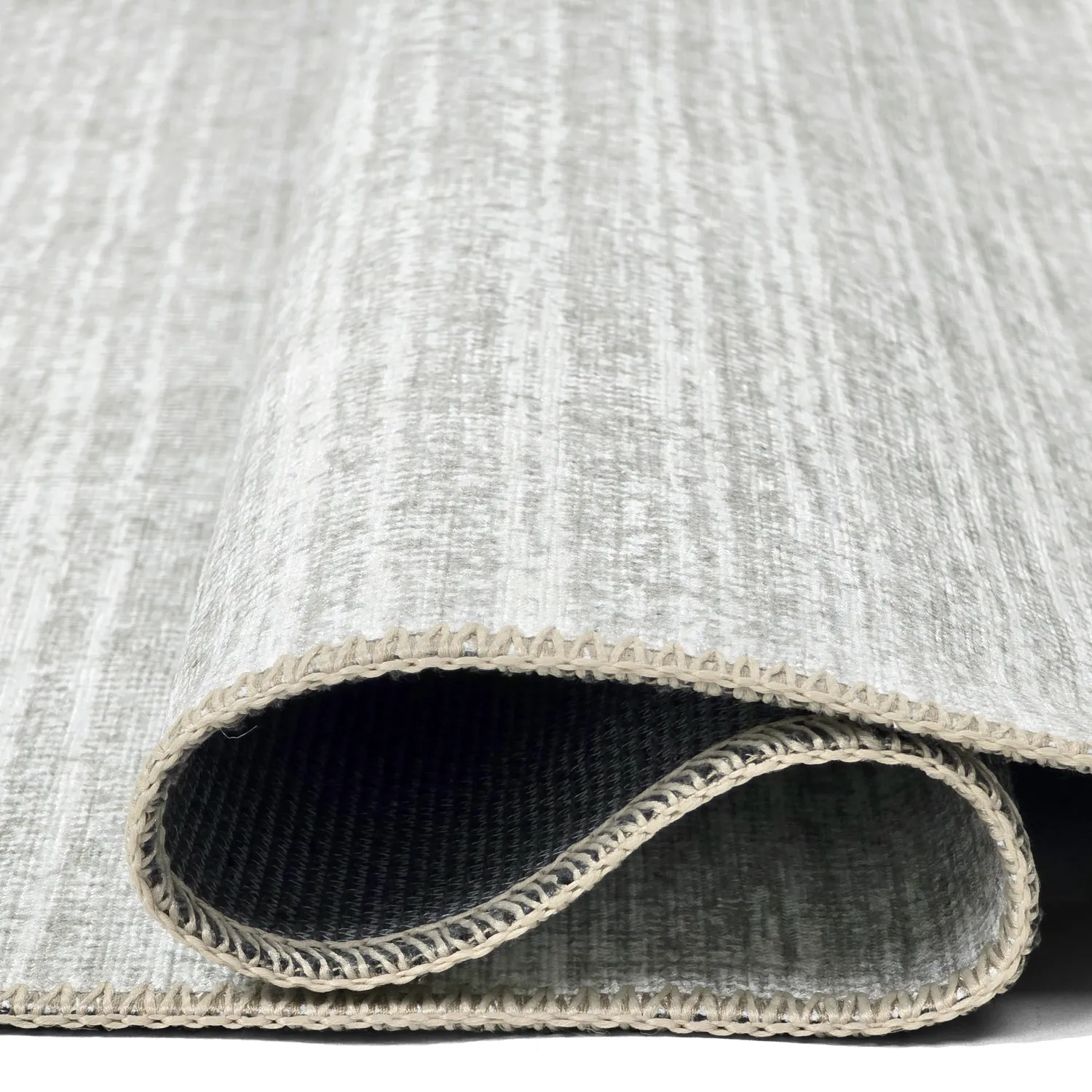 Fladvævet tæppe - Elarion (lysegrå)