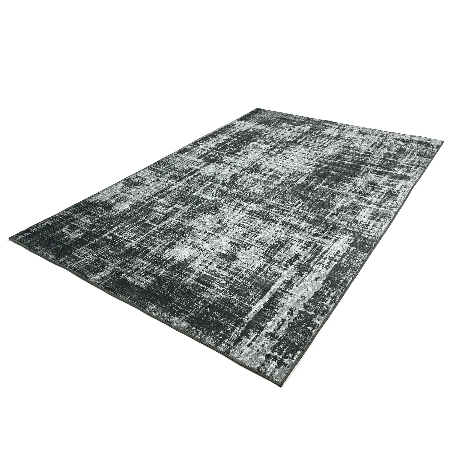 Fladvævet tæppe - Elira (sort)