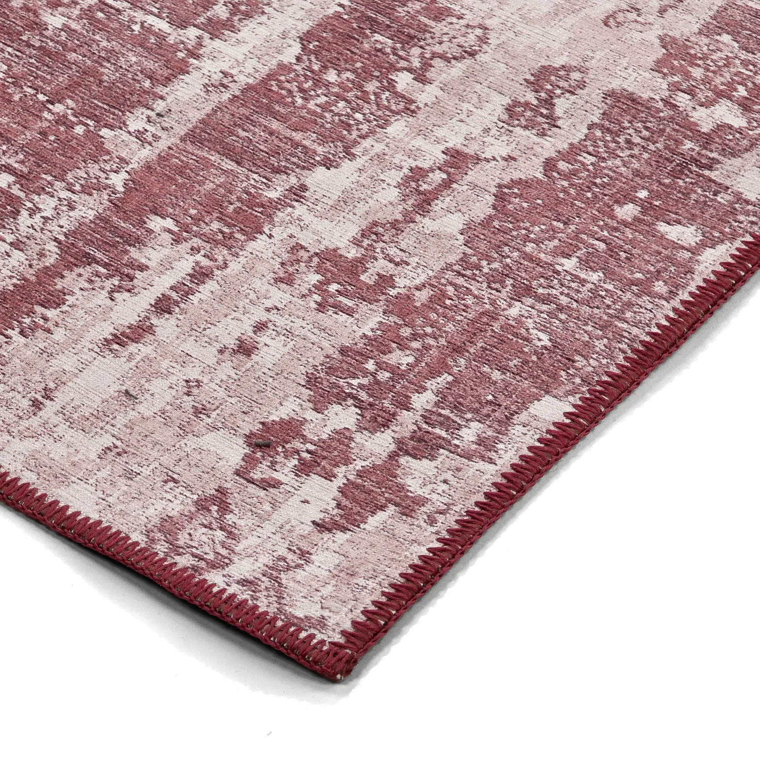 Fladvævet tæppe - Elira (rød)