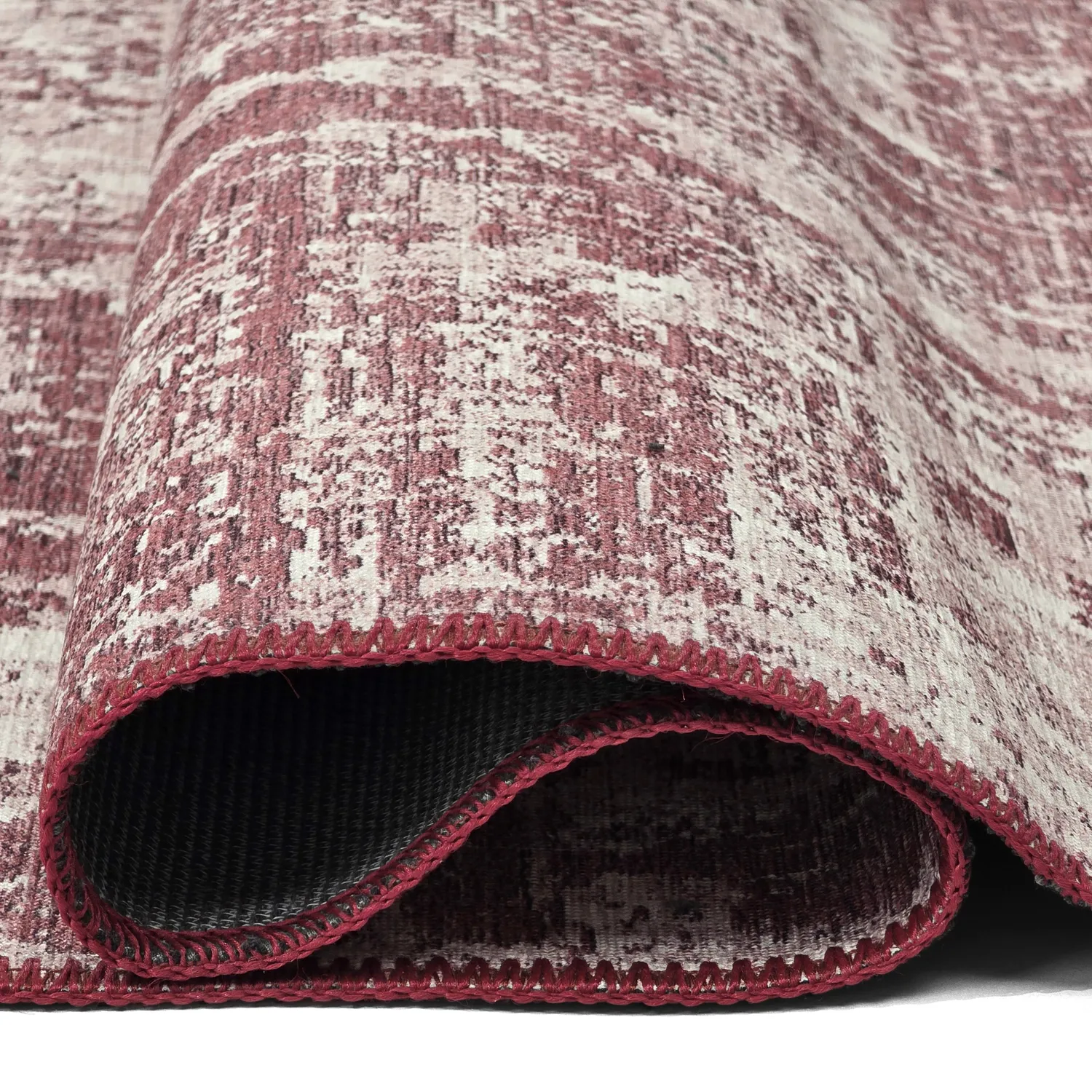 Fladvævet tæppe - Elira (rød)