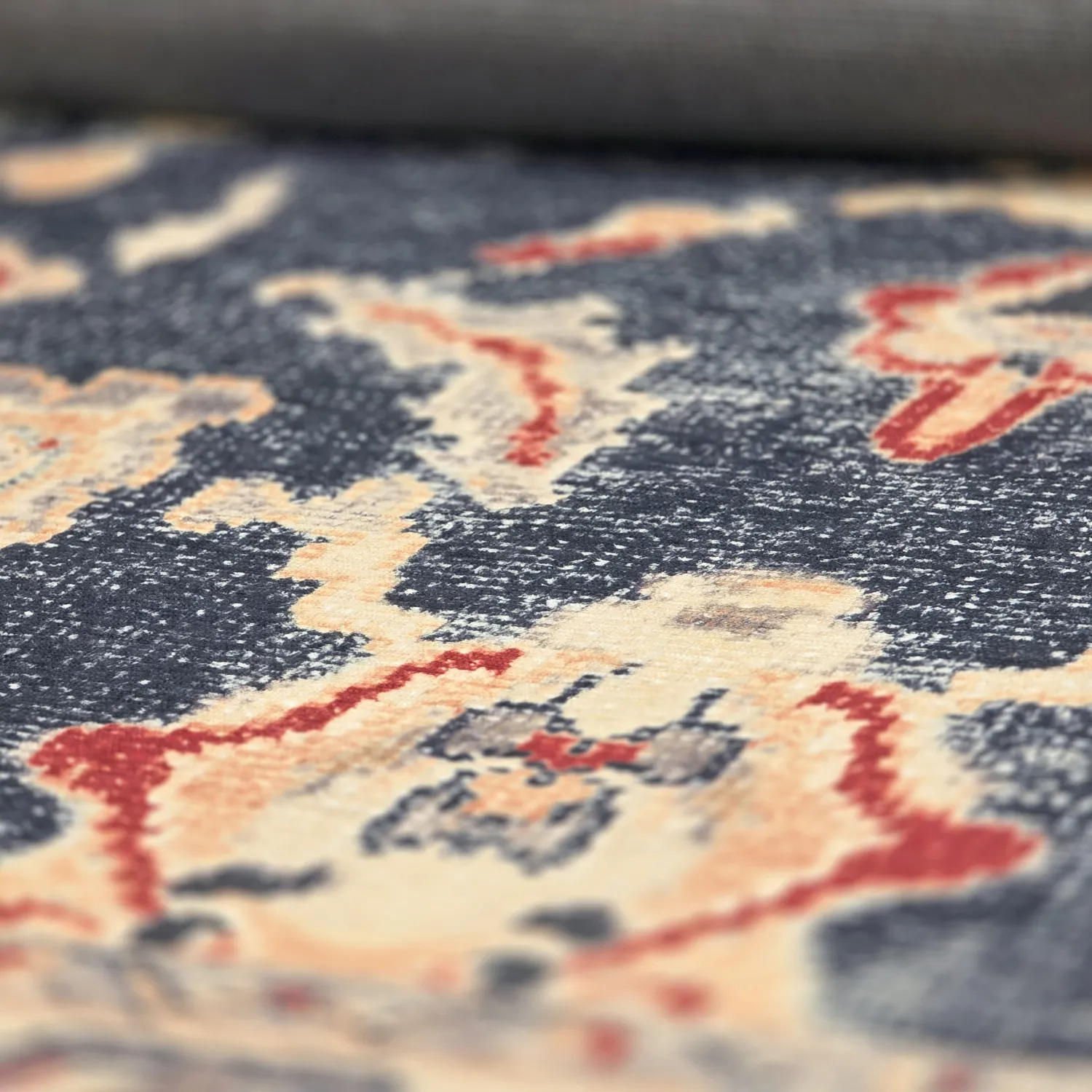 Fladvævet tæppe - Fadarin (blå)