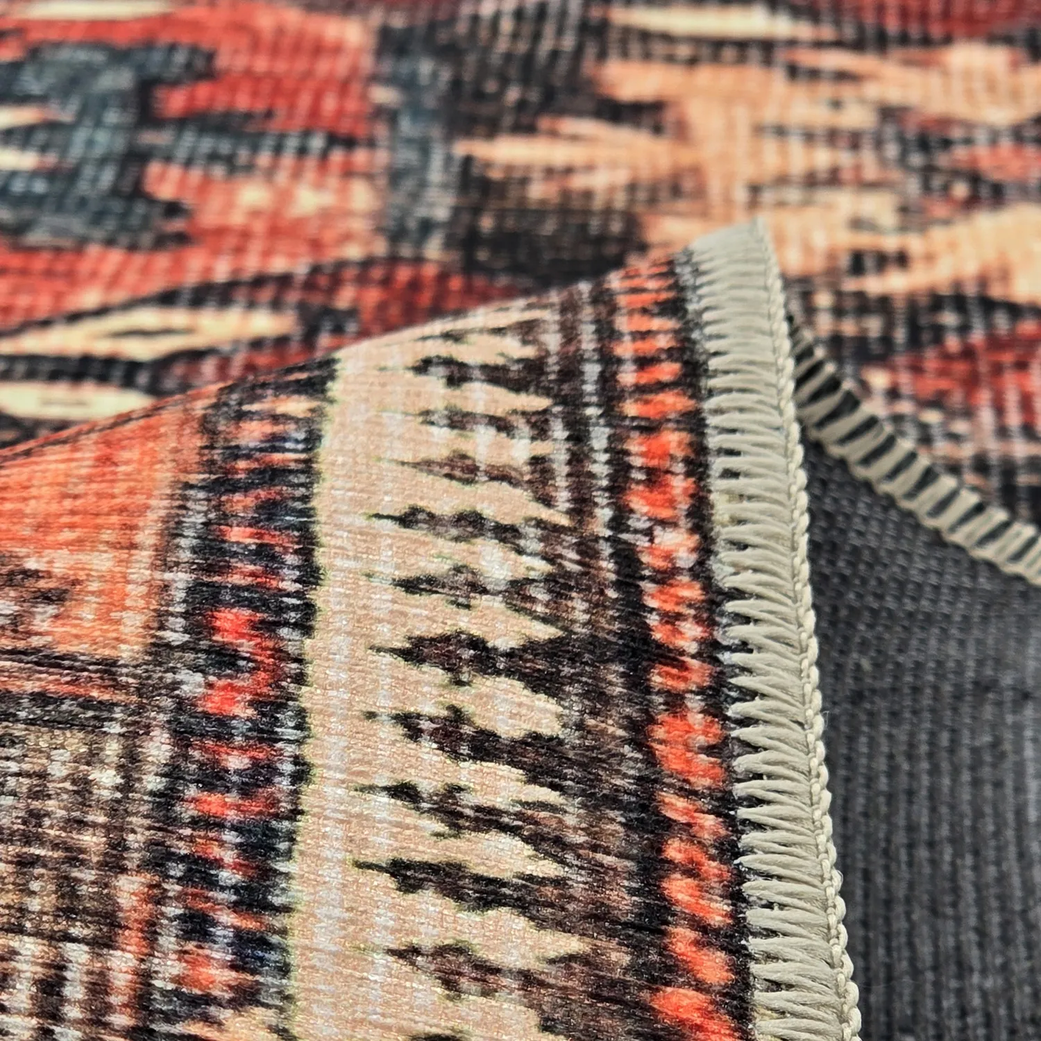 Fladvævet tæppe - Khalamir (rød)