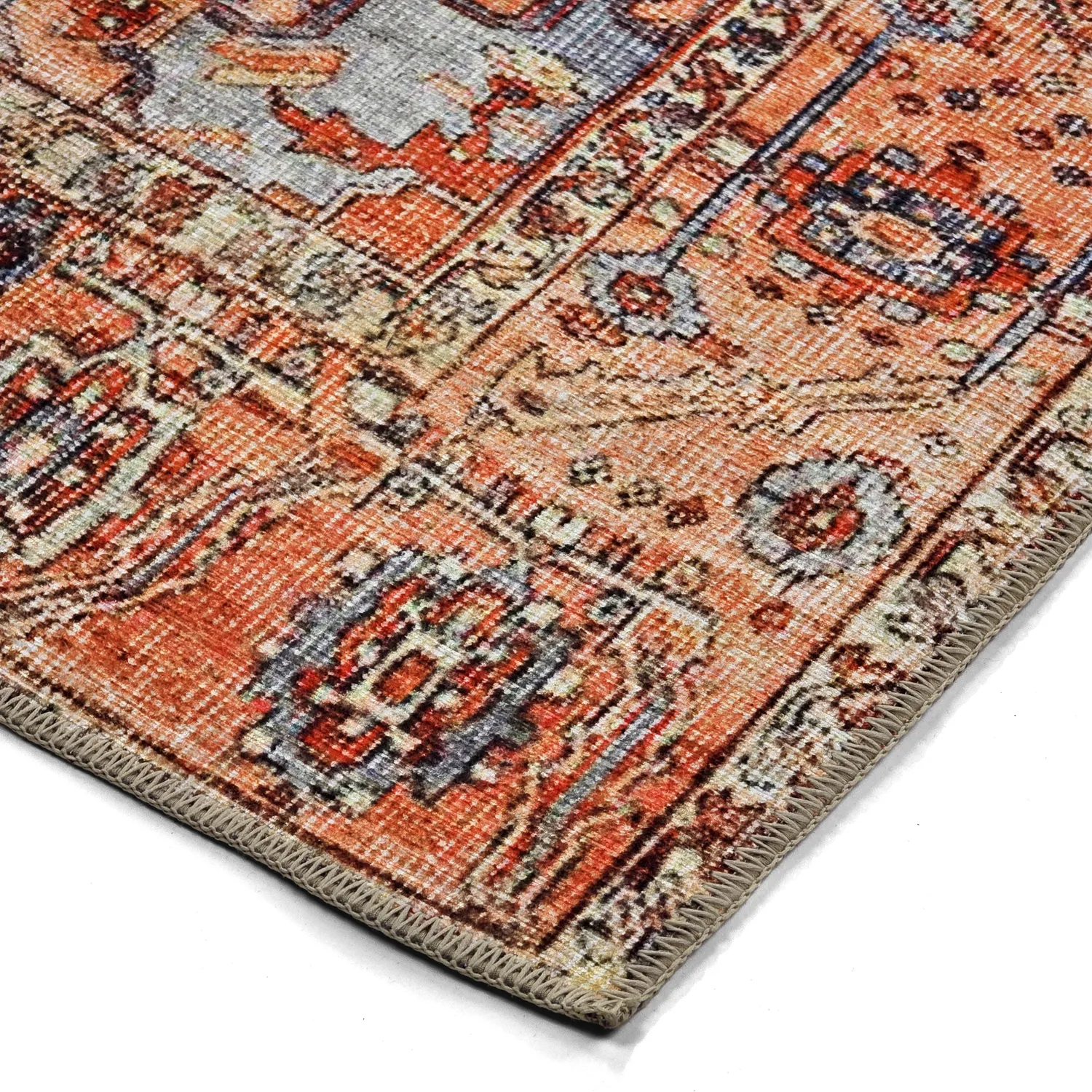 Fladvævet tæppe - Madevan (rød)