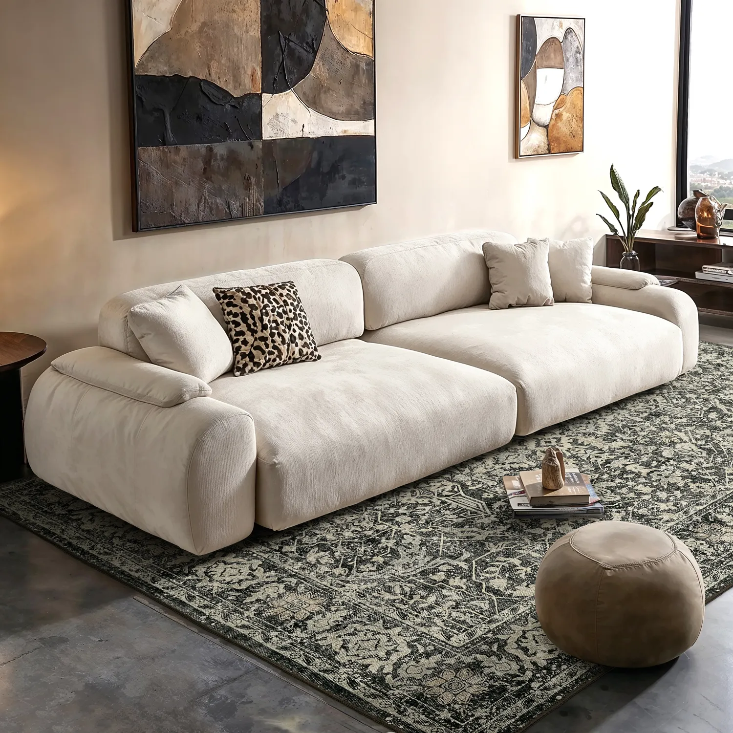 Fladvævet tæppe - Meralis (sort)