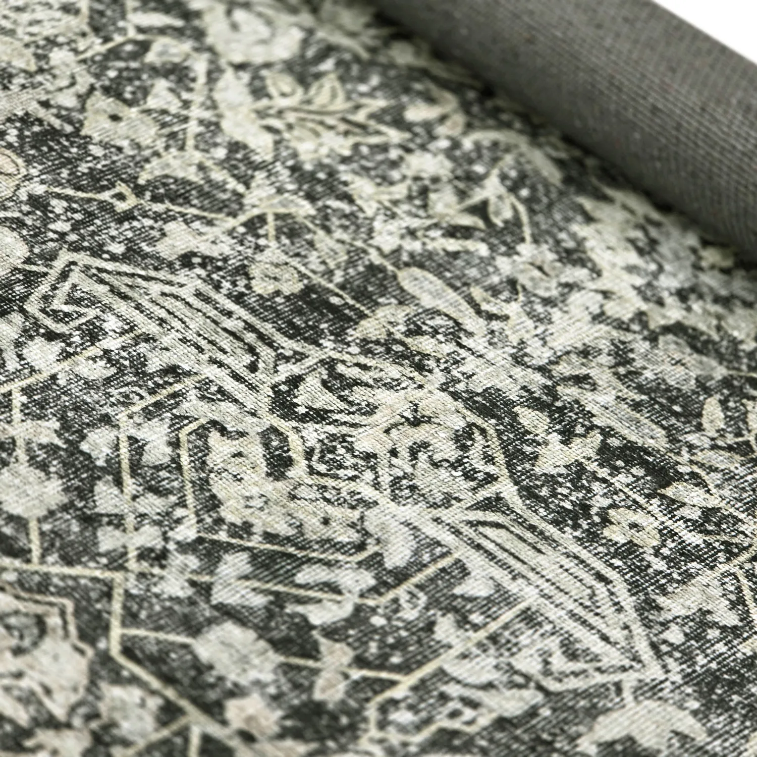 Fladvævet tæppe - Meralis (sort)