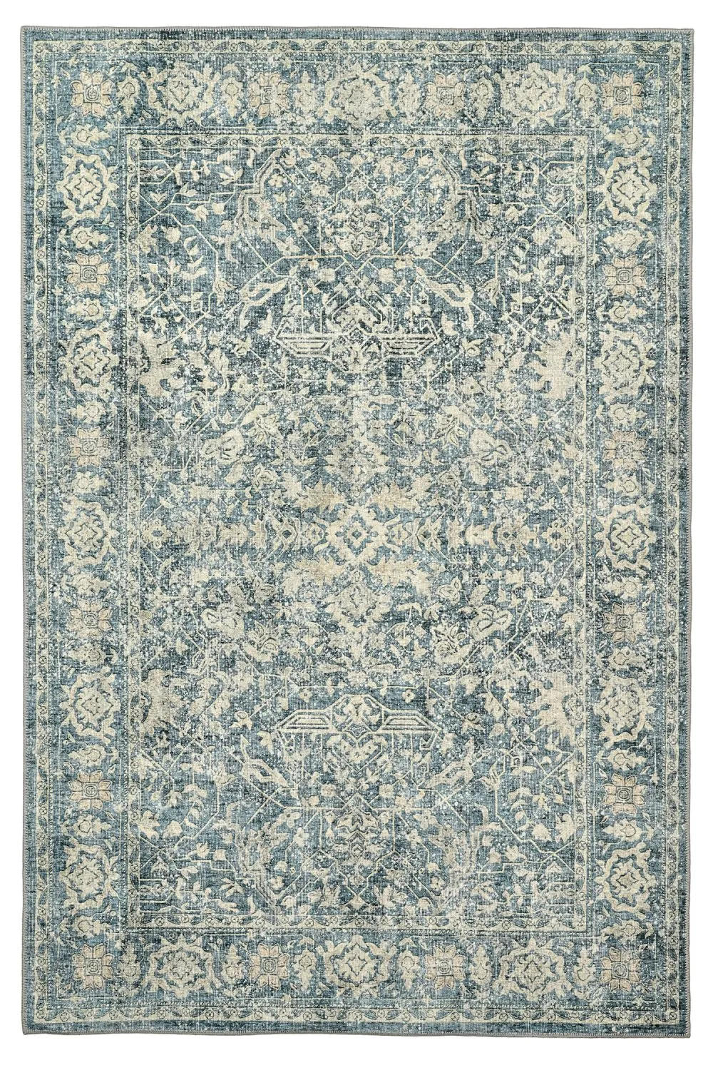 Fladvævet tæppe - Meralis (blå)