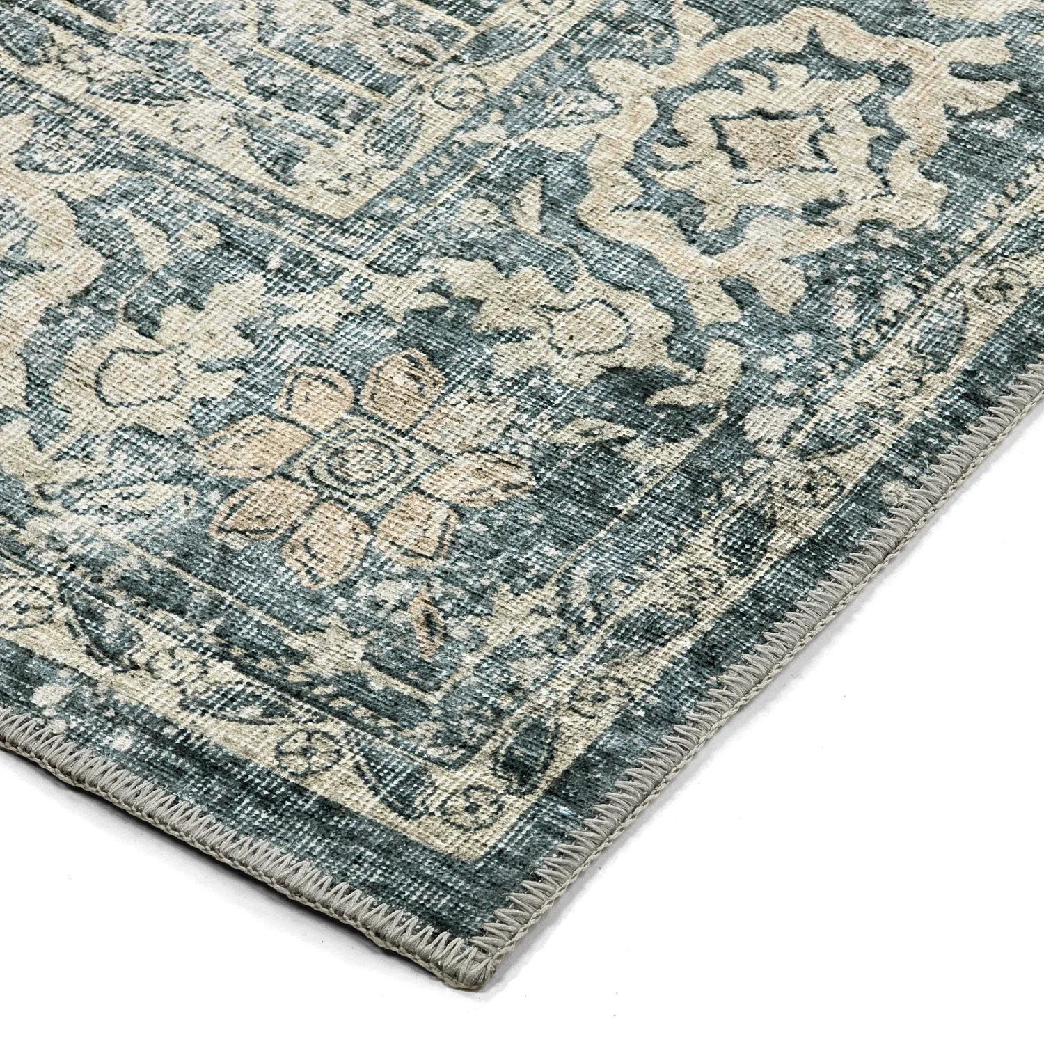 Fladvævet tæppe - Meralis (blå)