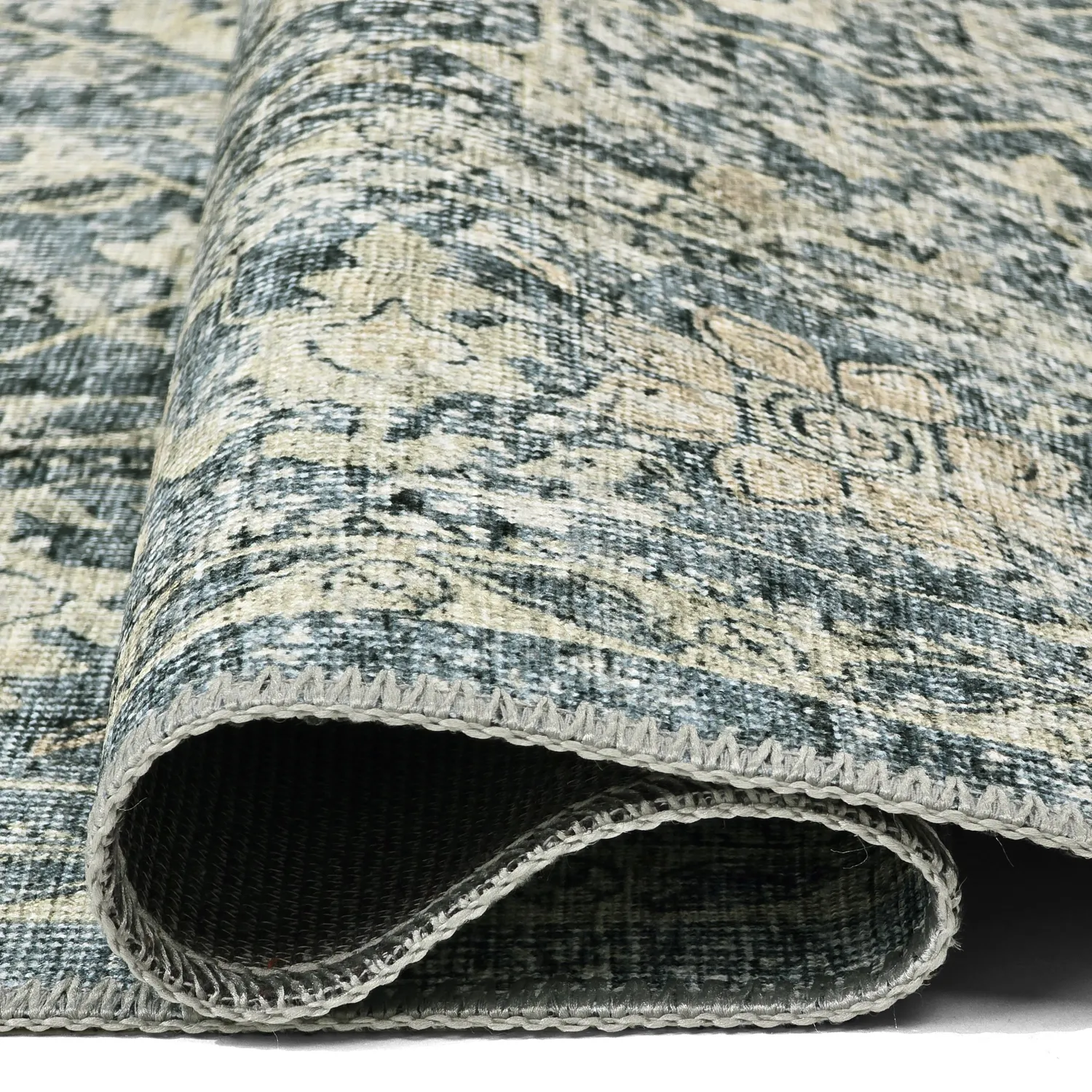 Fladvævet tæppe - Meralis (blå)