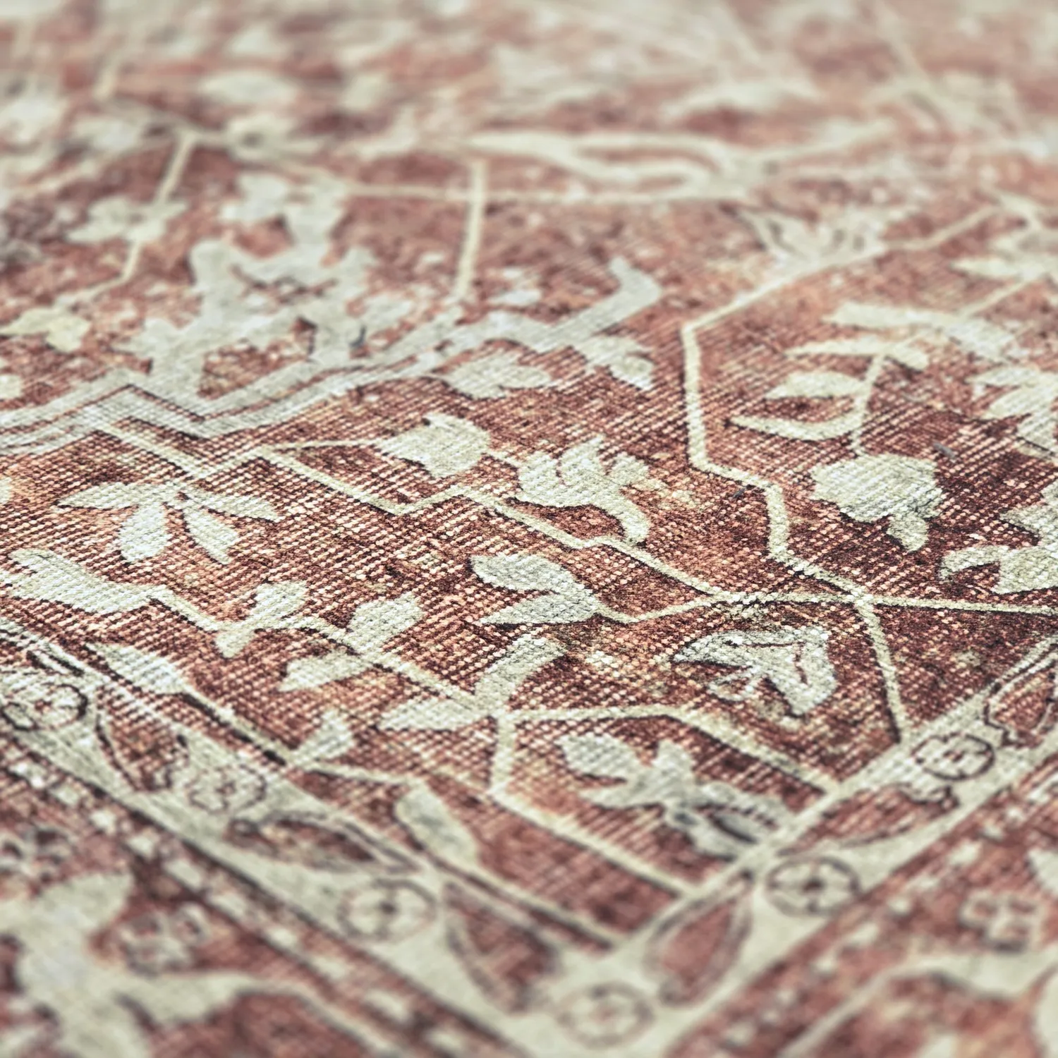 Fladvævet tæppe - Meralis (rød)