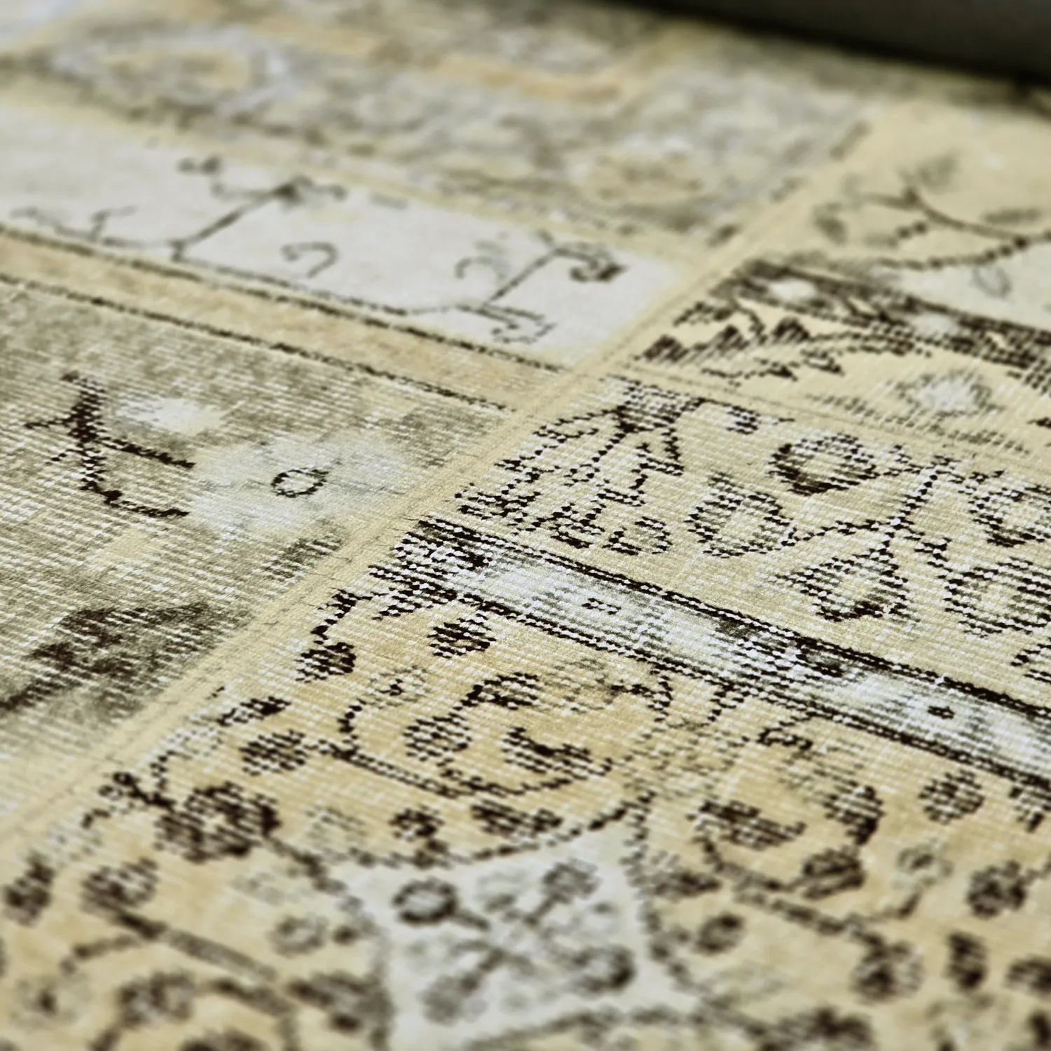 Fladvævet tæppe - Myrina (beige)