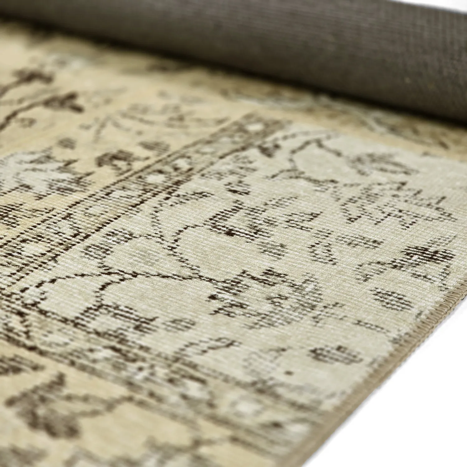 Fladvævet tæppe - Myrina (beige)