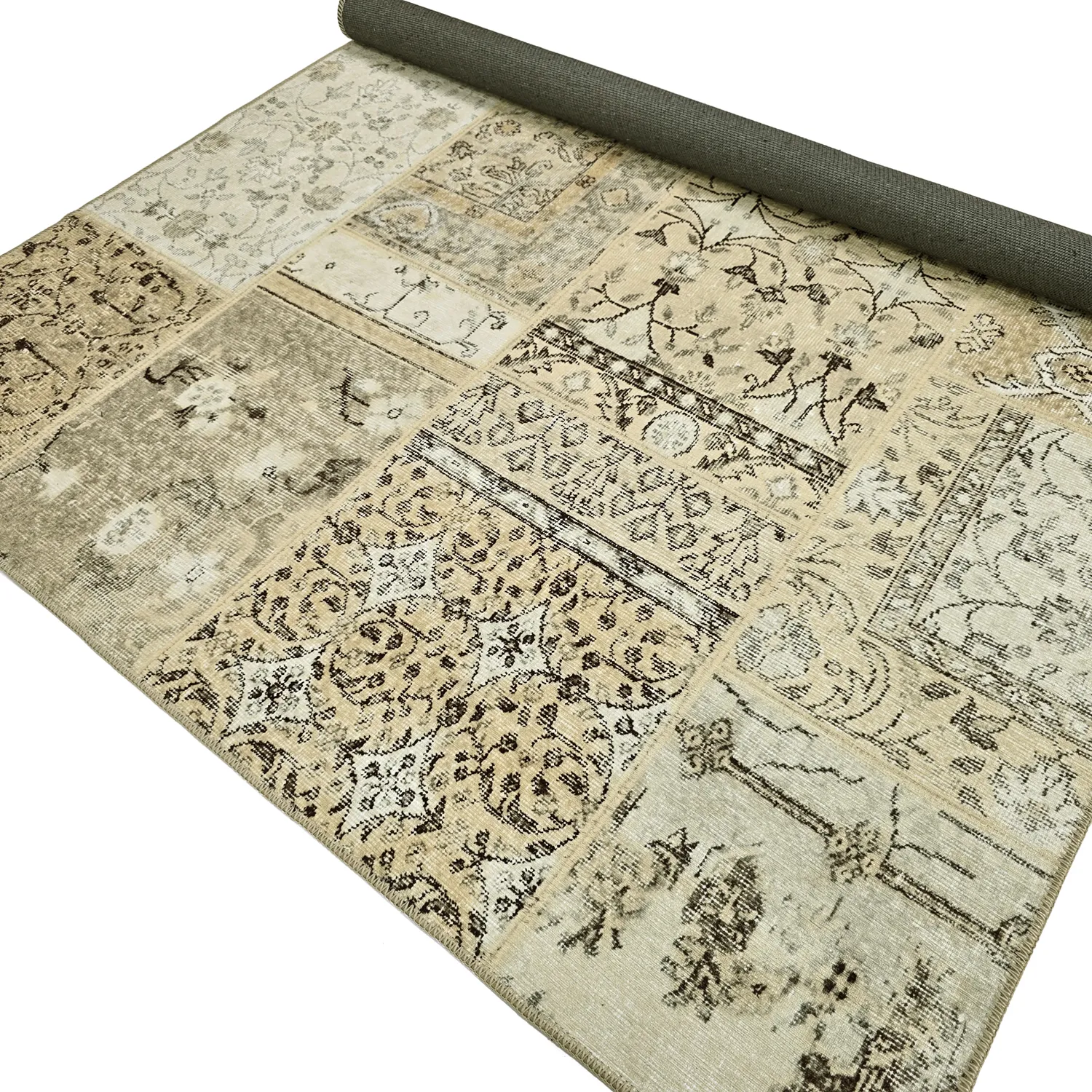 Fladvævet tæppe - Myrina (beige)