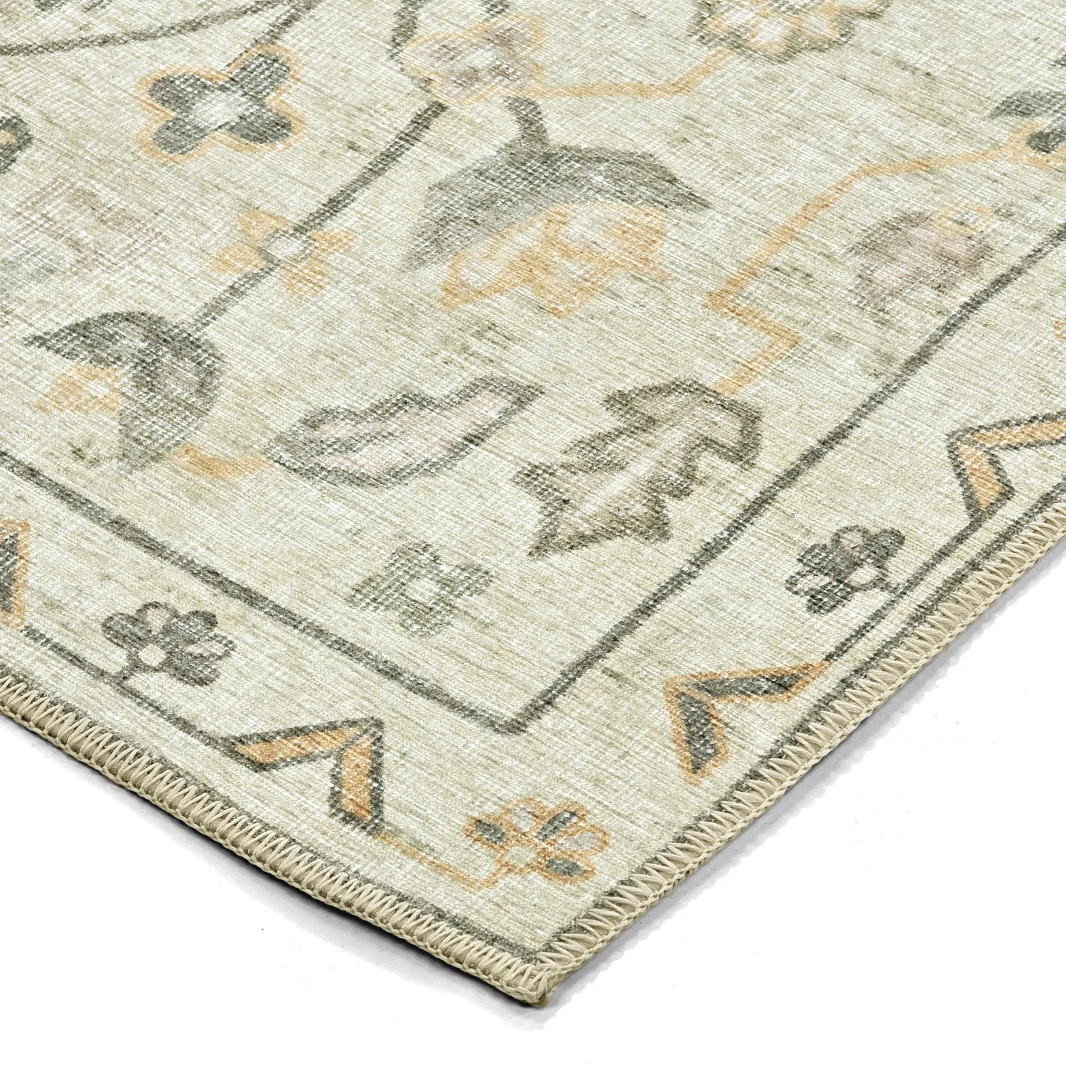 Fladvævet tæppe - Nahla (fløde)