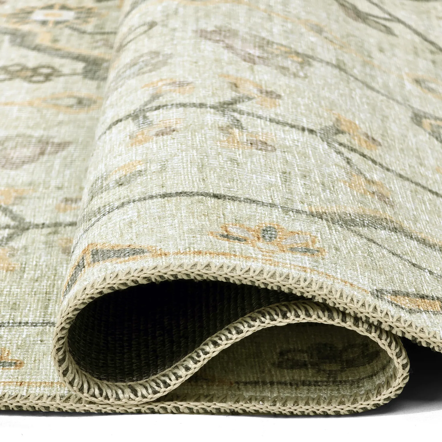 Fladvævet tæppe - Nahla (fløde)