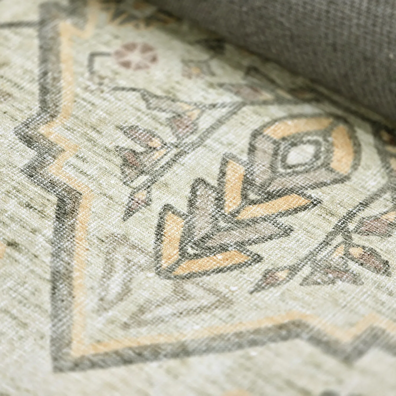 Fladvævet tæppe - Nahla (fløde)