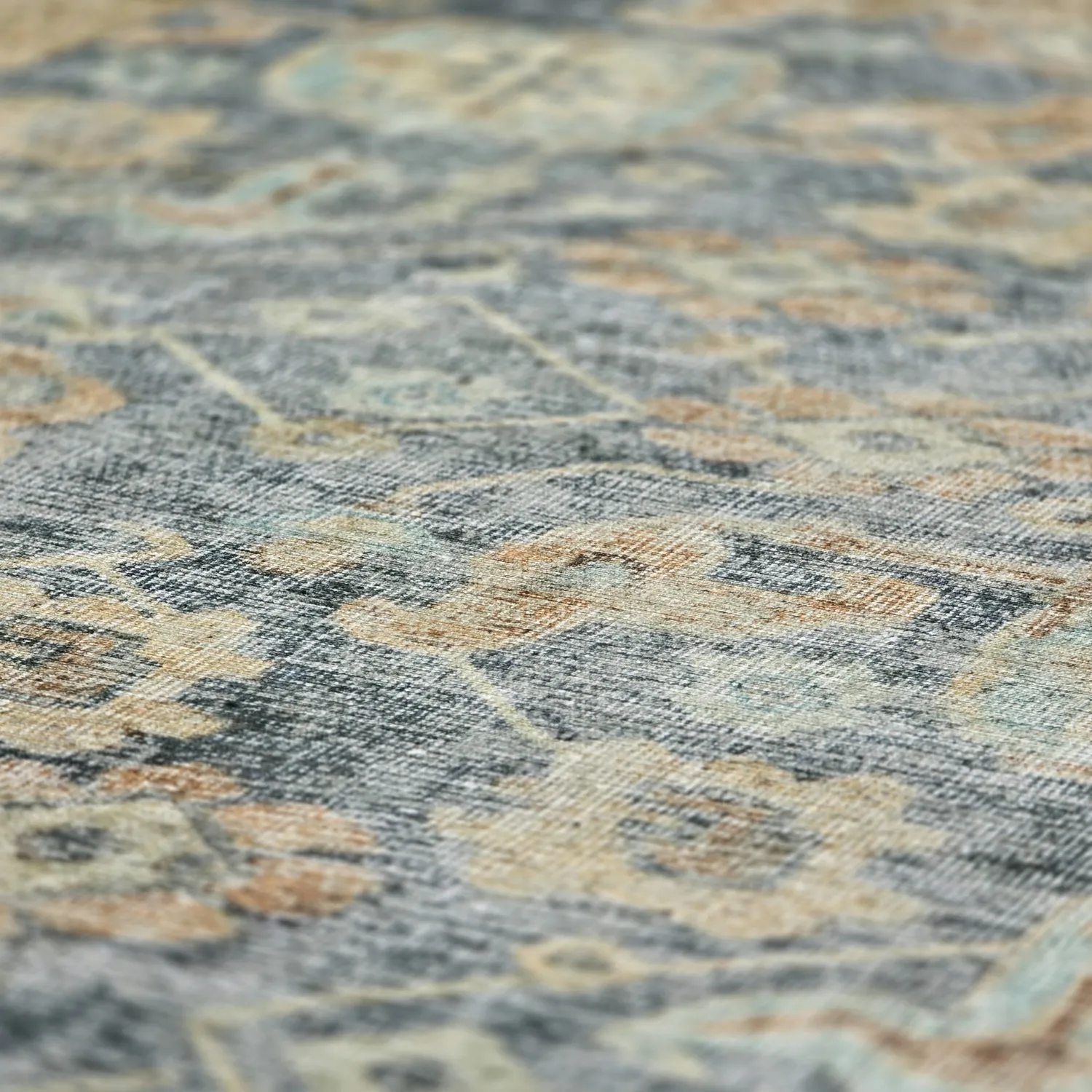 Fladvævet tæppe - Noura (blå)