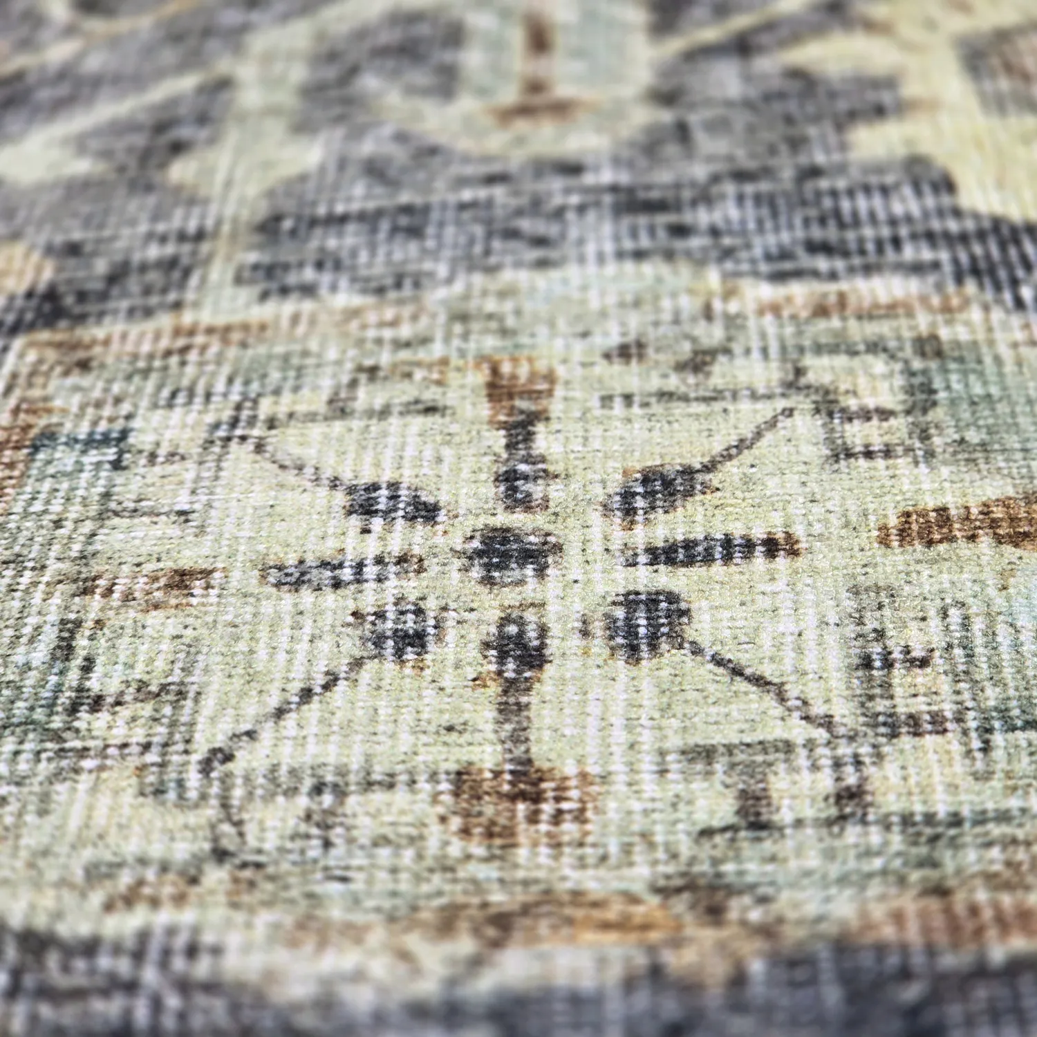 Fladvævet tæppe - Noura (mørkeblå)