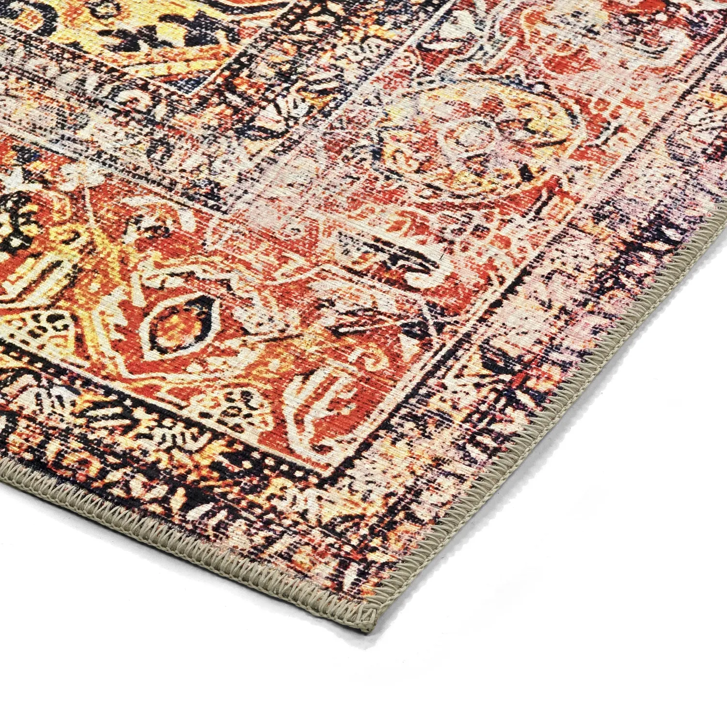 Fladvævet tæppe - Oriental Rainbow (multi)