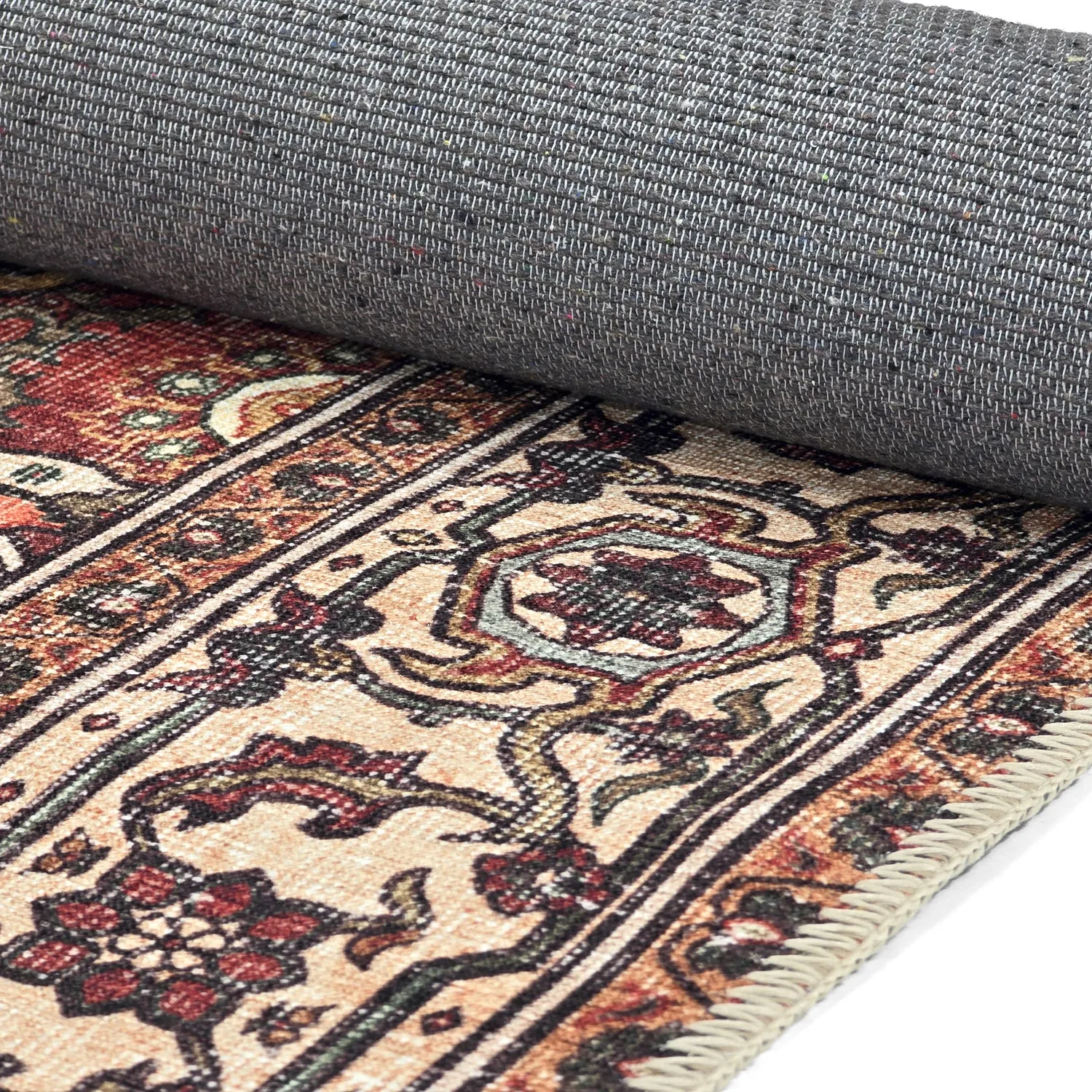 Fladvævet tæppe - Samaria (rød)