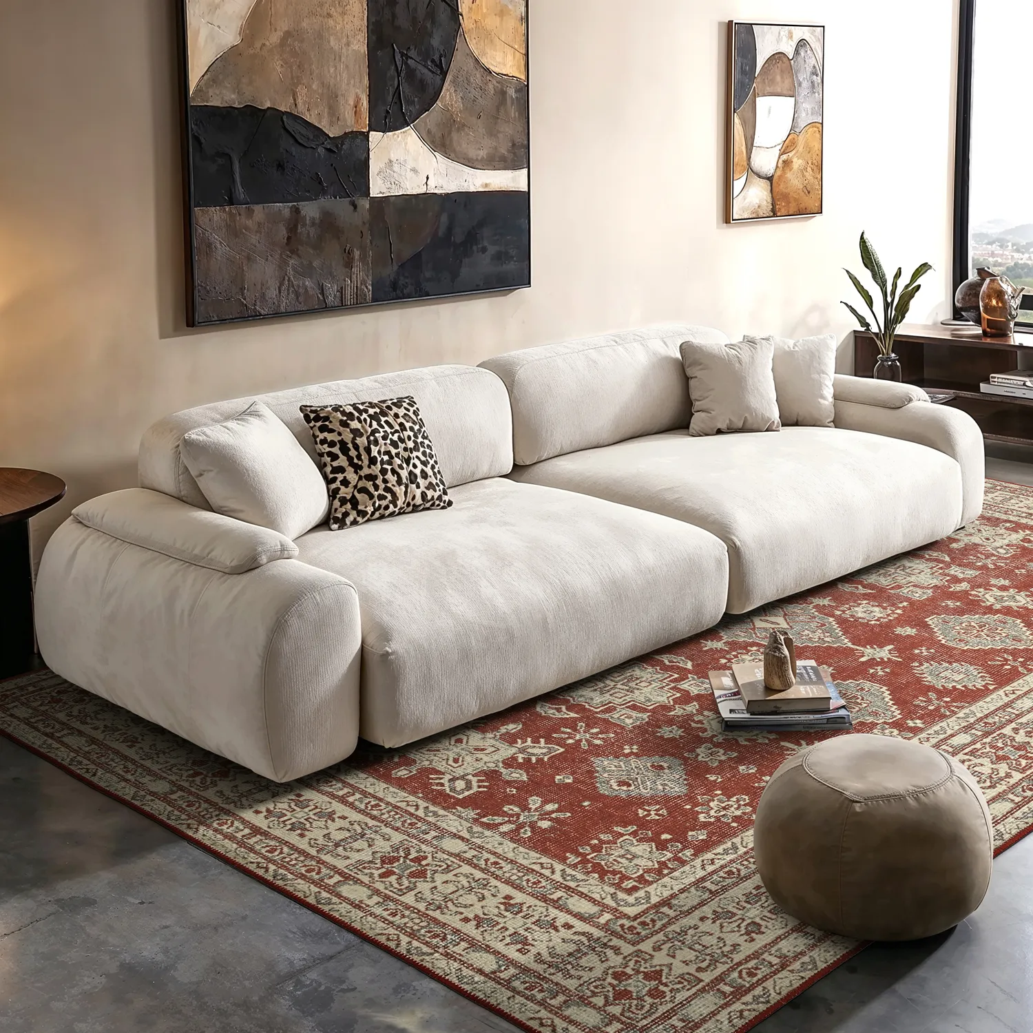 Fladvævet tæppe - Zuleina (rød)