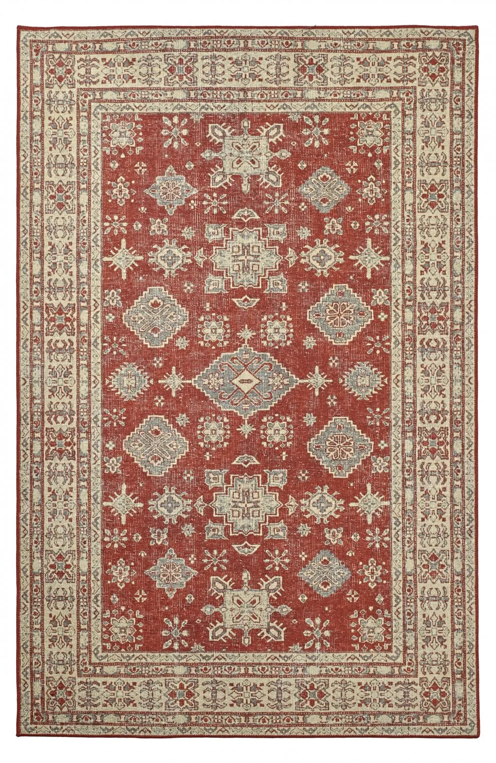 Fladvævet tæppe - Zuleina (rød)