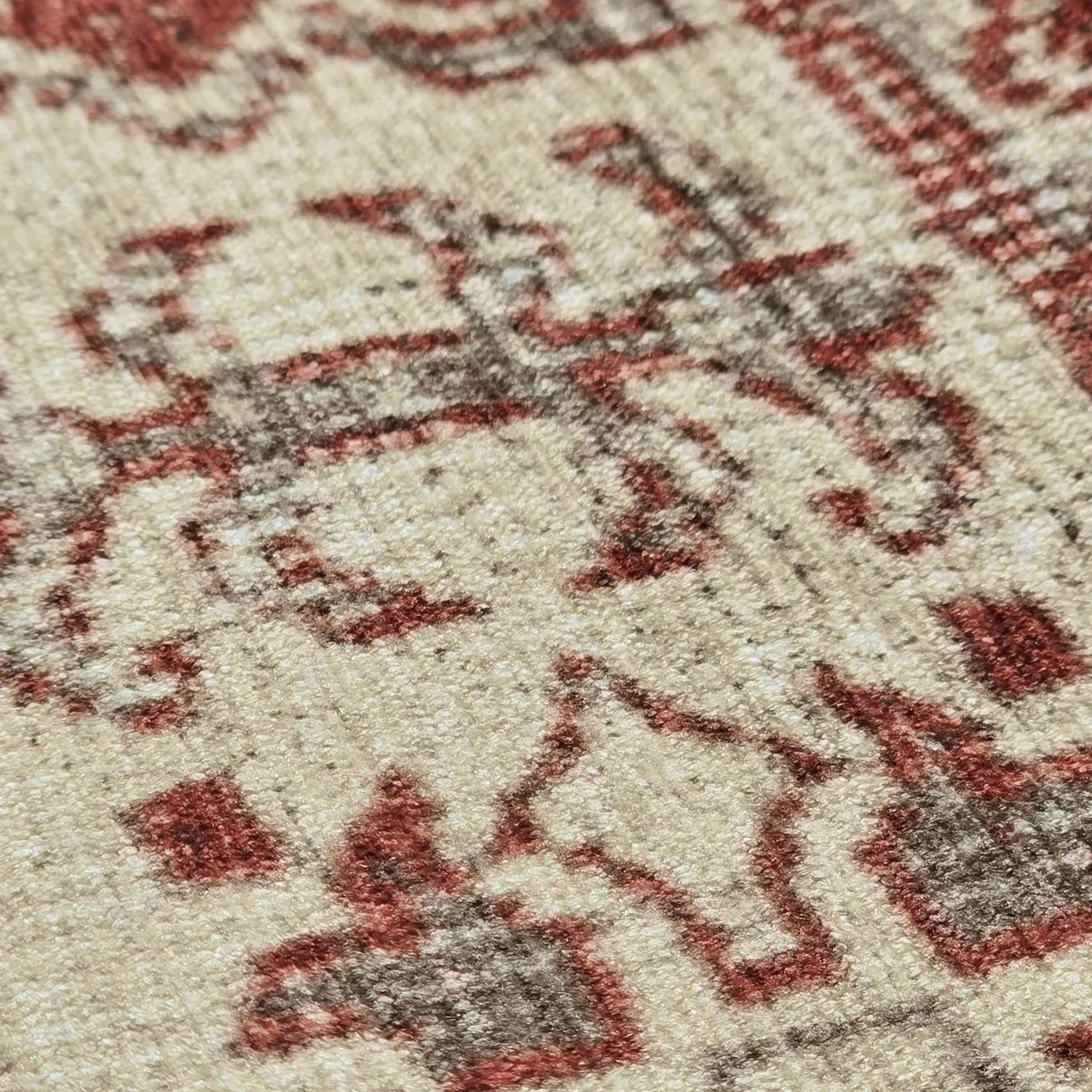 Fladvævet tæppe - Zuleina (rød)