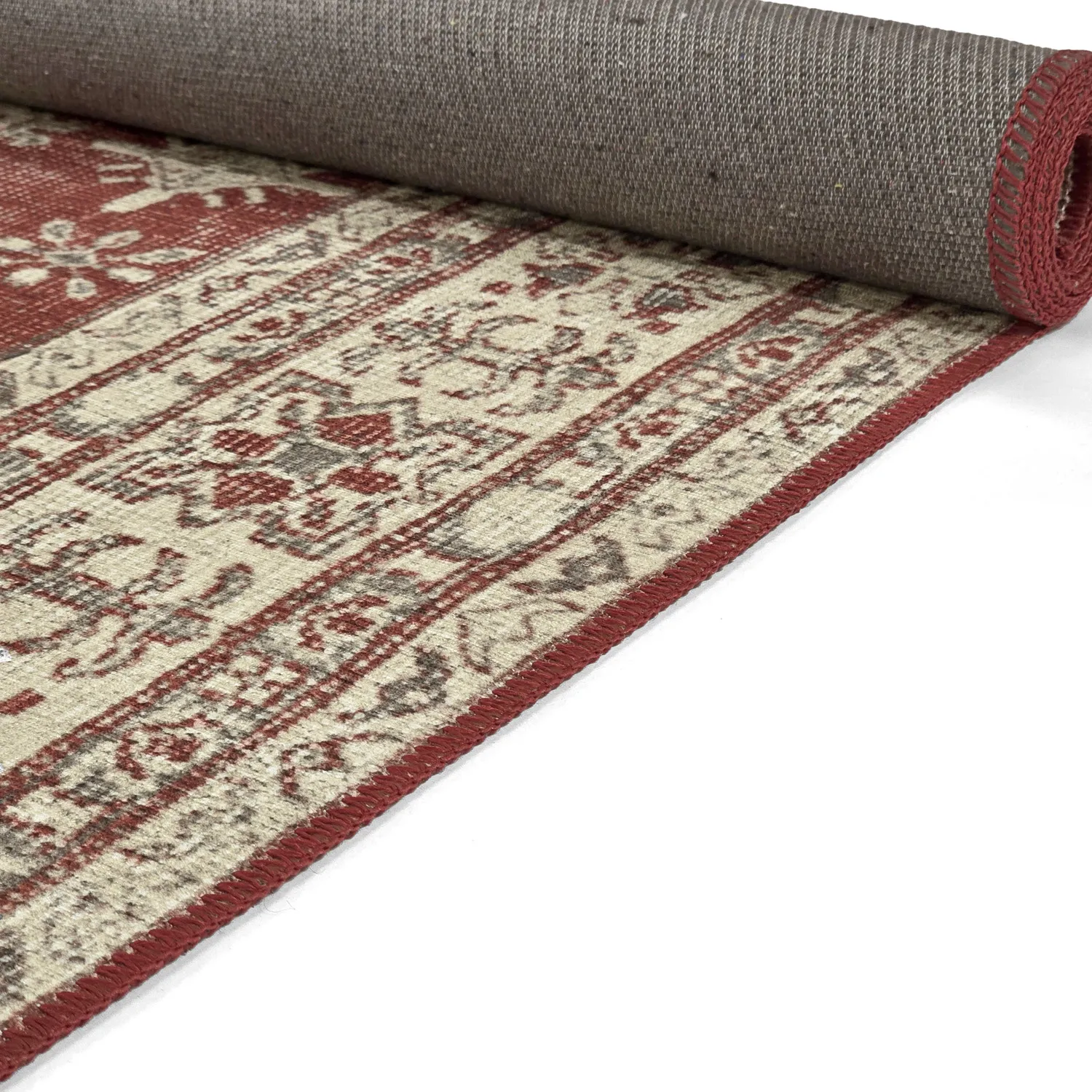 Fladvævet tæppe - Zuleina (rød)