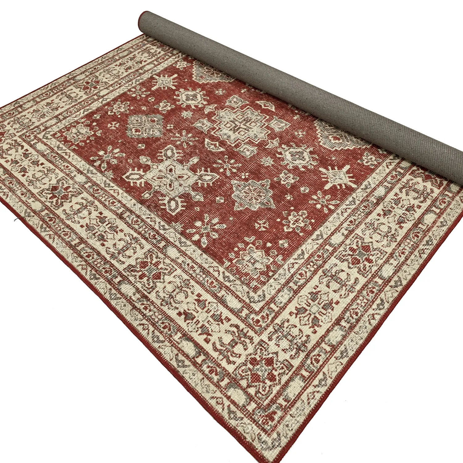 Fladvævet tæppe - Zuleina (rød)