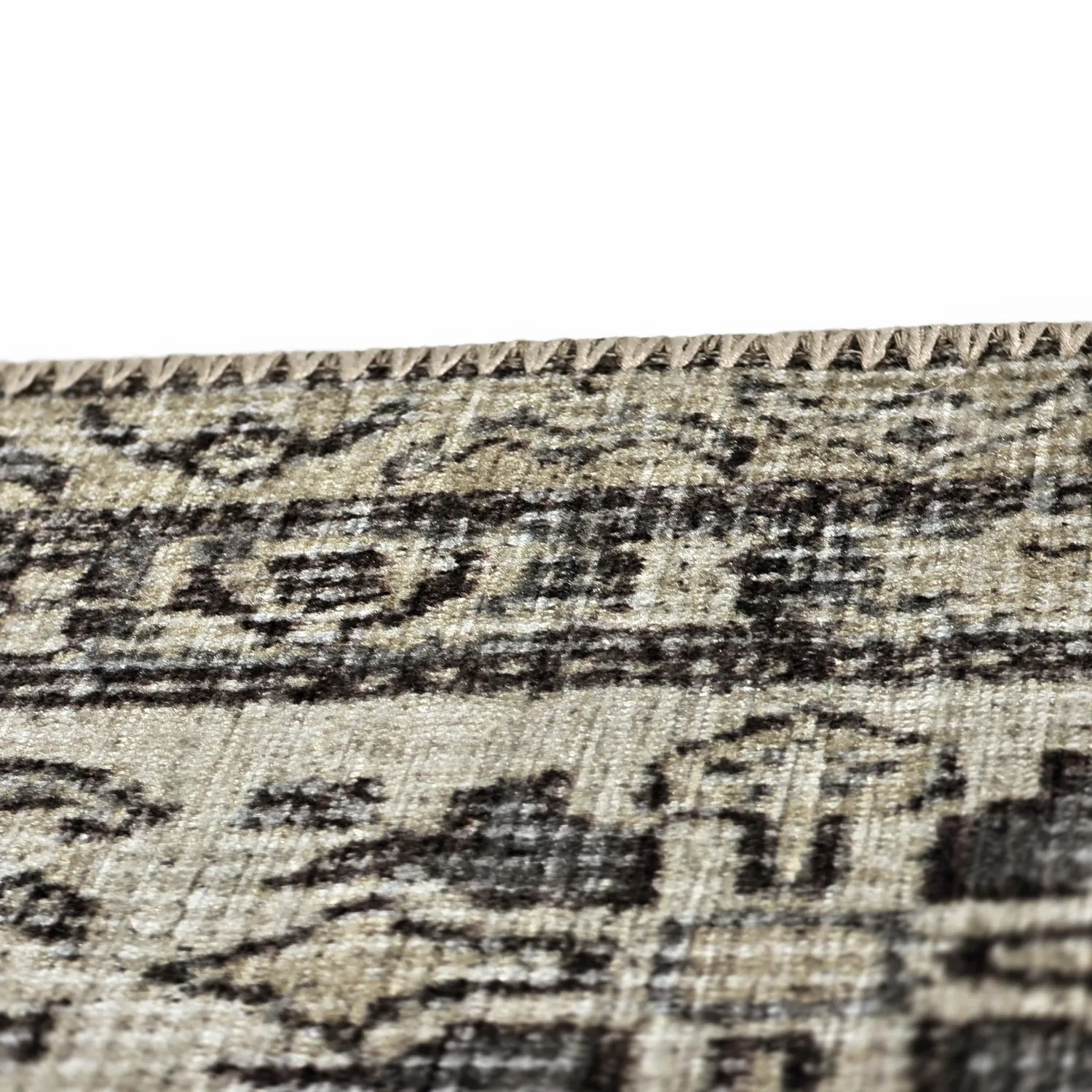 Fladvævet tæppe - Zuleina (mørkegrå)