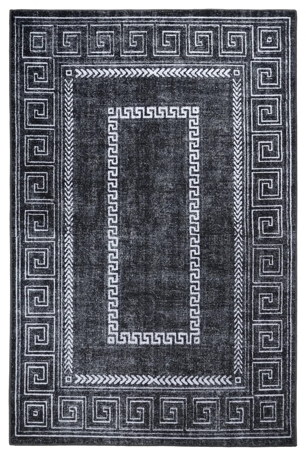 Fladvævet tæppe - Ankara Versace (sort)