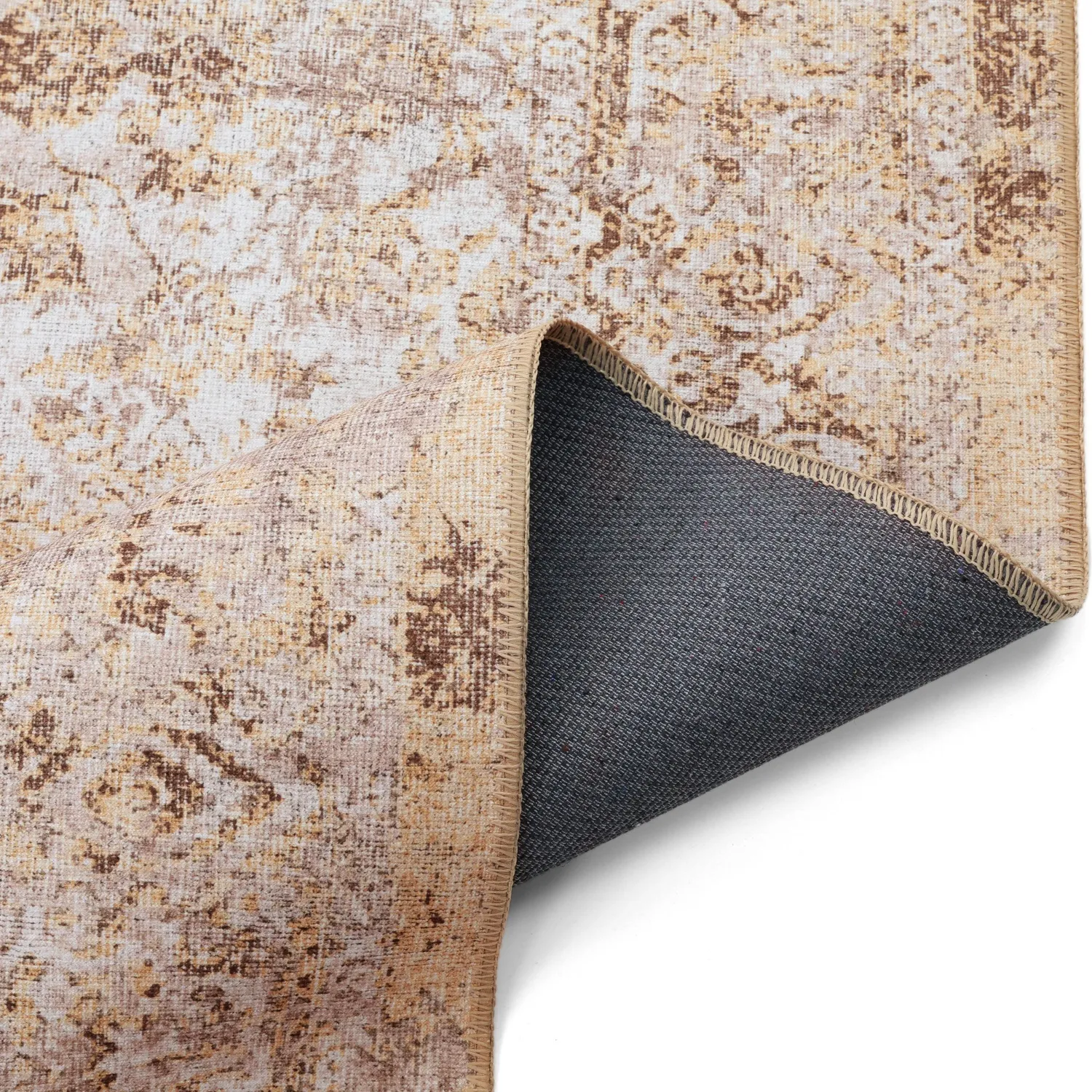 Fladvævet tæppe - Denizli (beige)