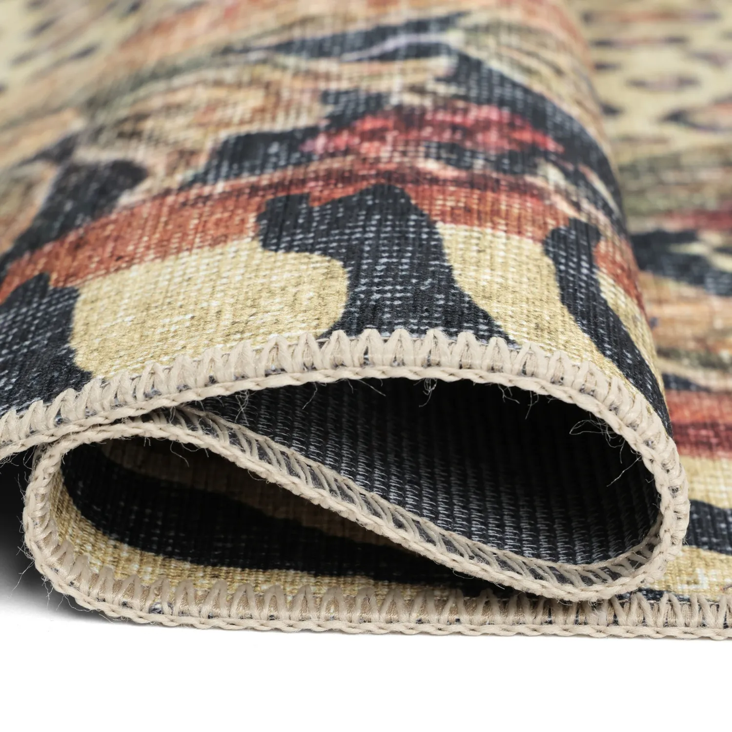 Fladvævet tæppe - Katavi (beige/multi)