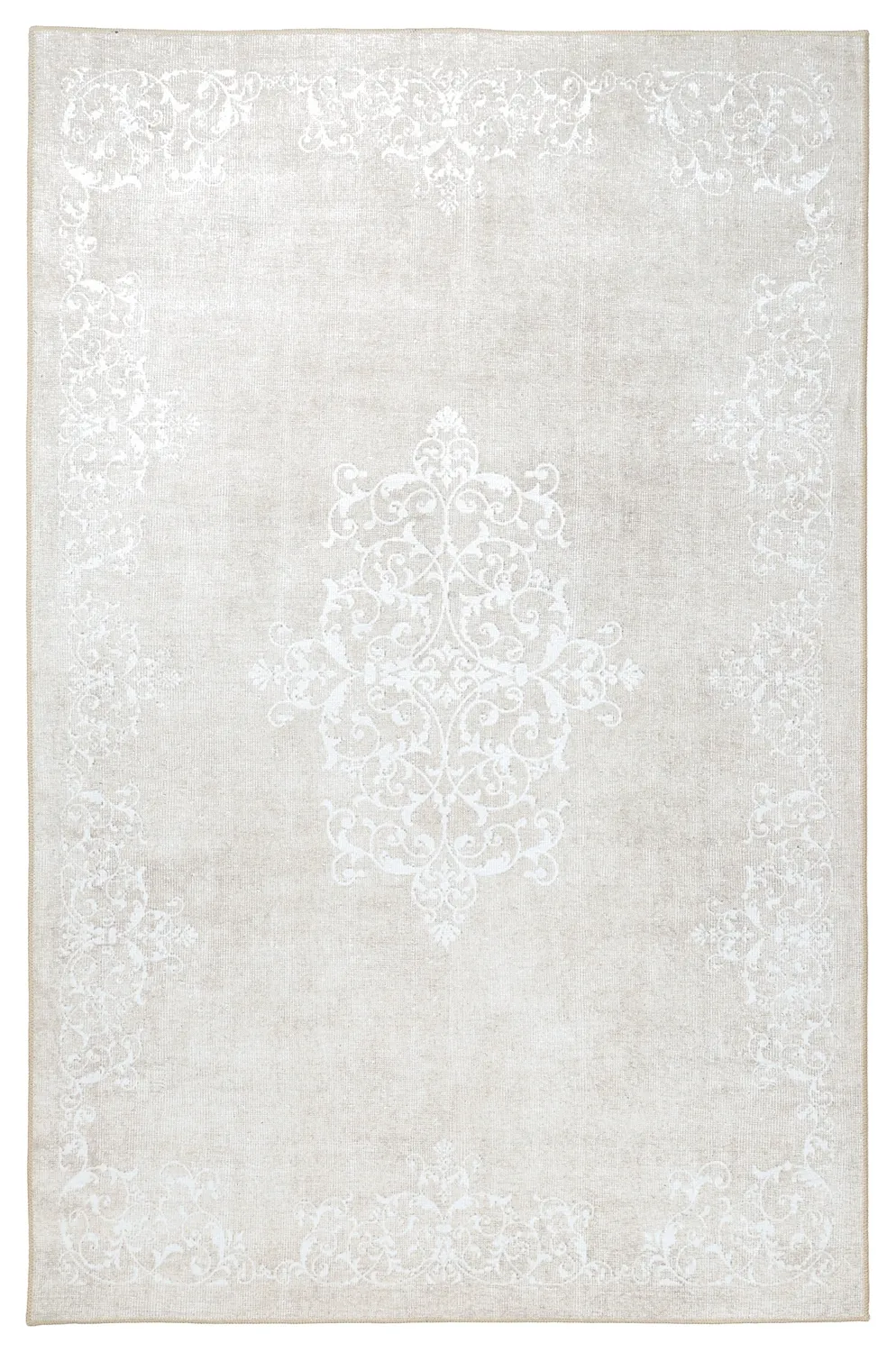 Fladvævet tæppe - Santi (beige)