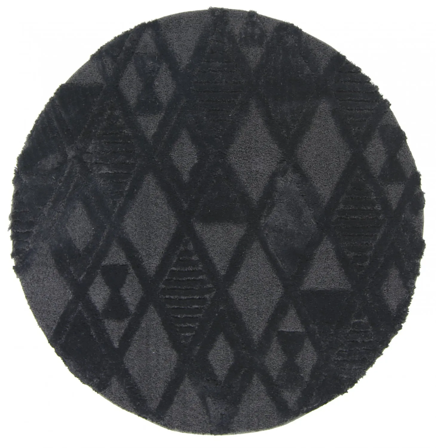 Runde tæpper - Rostock (sort)