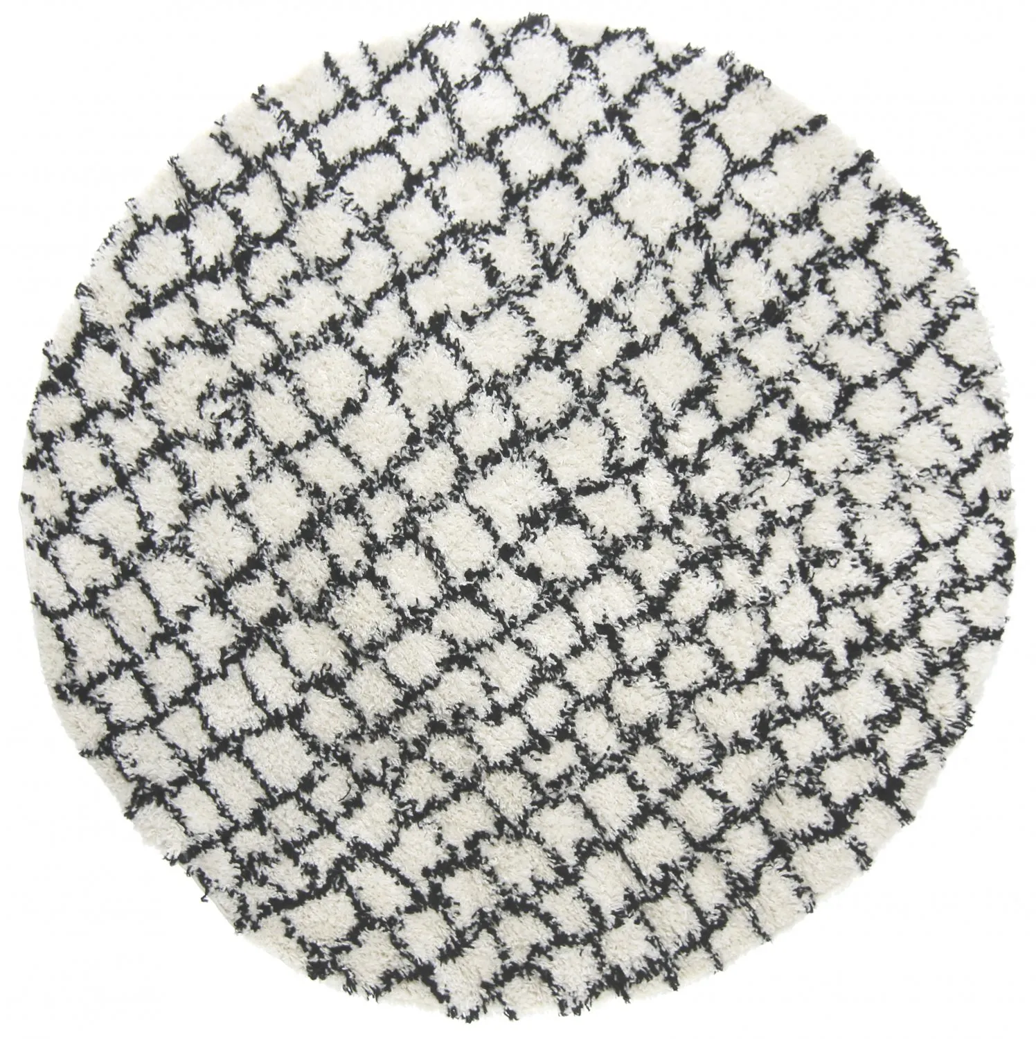Runde tæpper - Taverna (sort/hvid)
