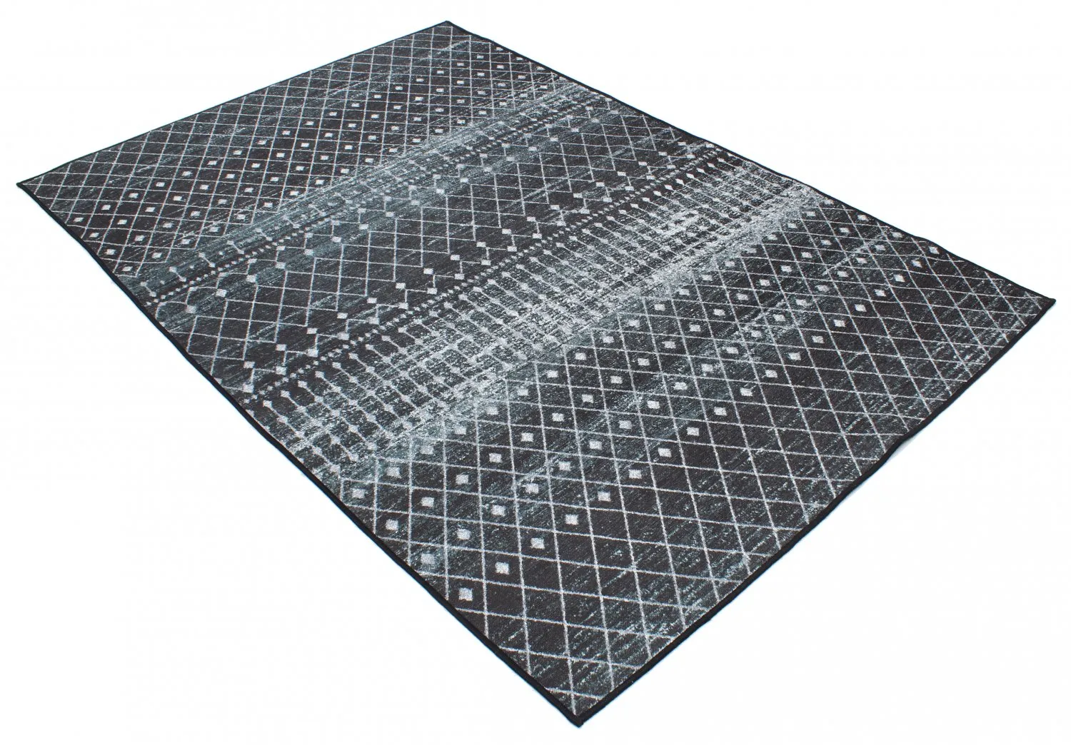 Wilton-tæppe - Stella (sort/hvid)