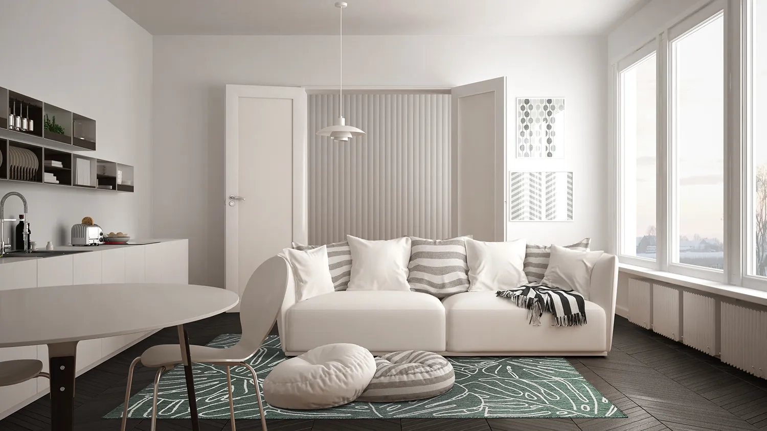 Tæpper til indendørs/udendørs brug - Francis (grøn)