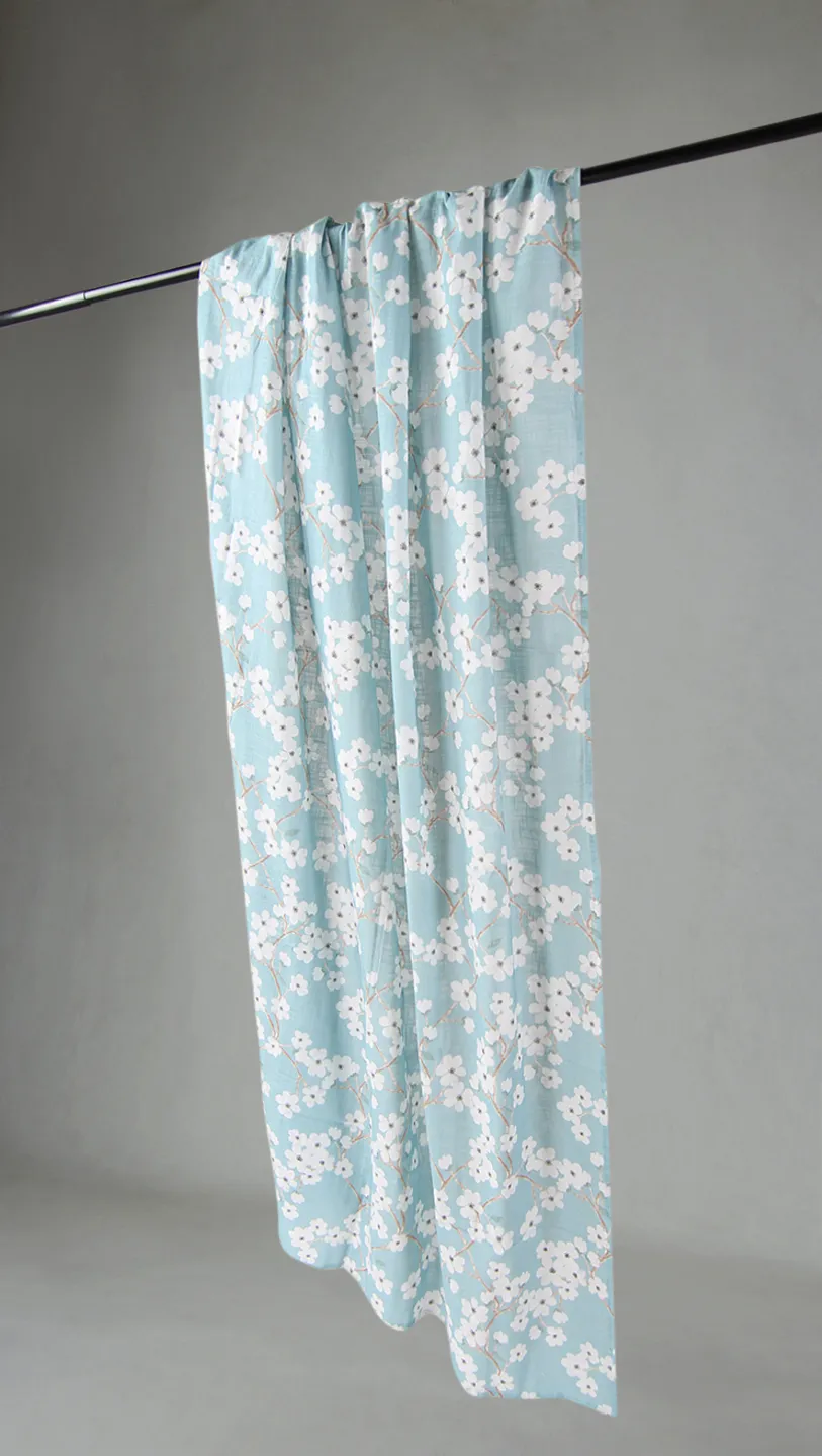 Gardiner - Bomuldsgardin - Pia-Li (turkis)