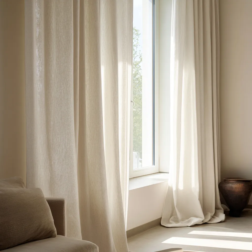 Gardiner - Gardin i hørimitation Andrada (beige)