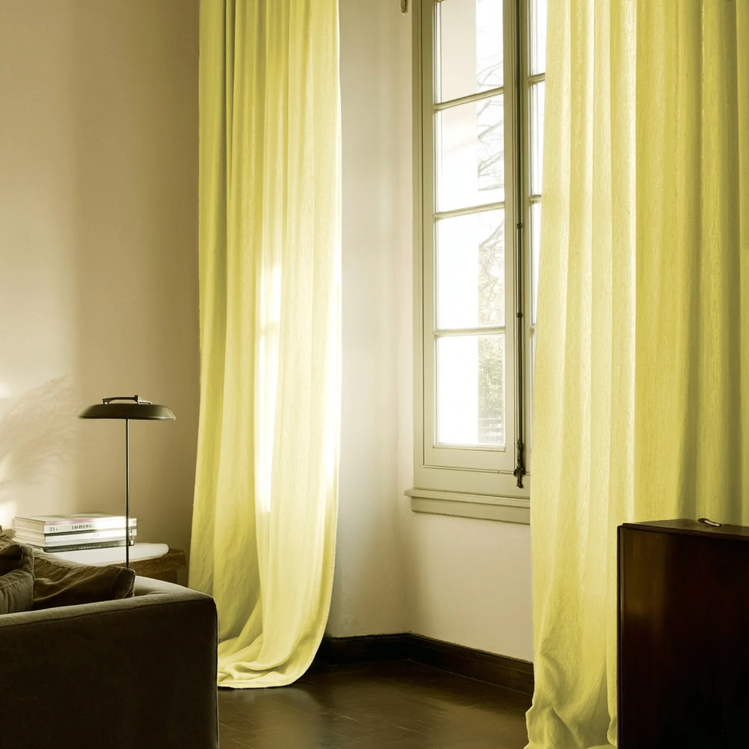 Gardiner - Gardin i hør Cosmina (gul)