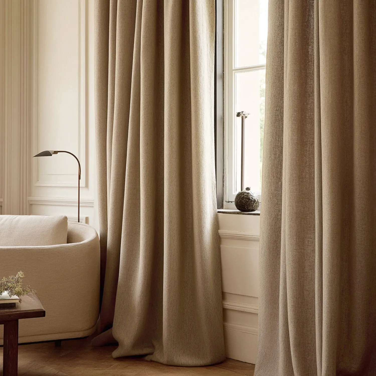 Gardiner - Gardin i hør Melania (brun)