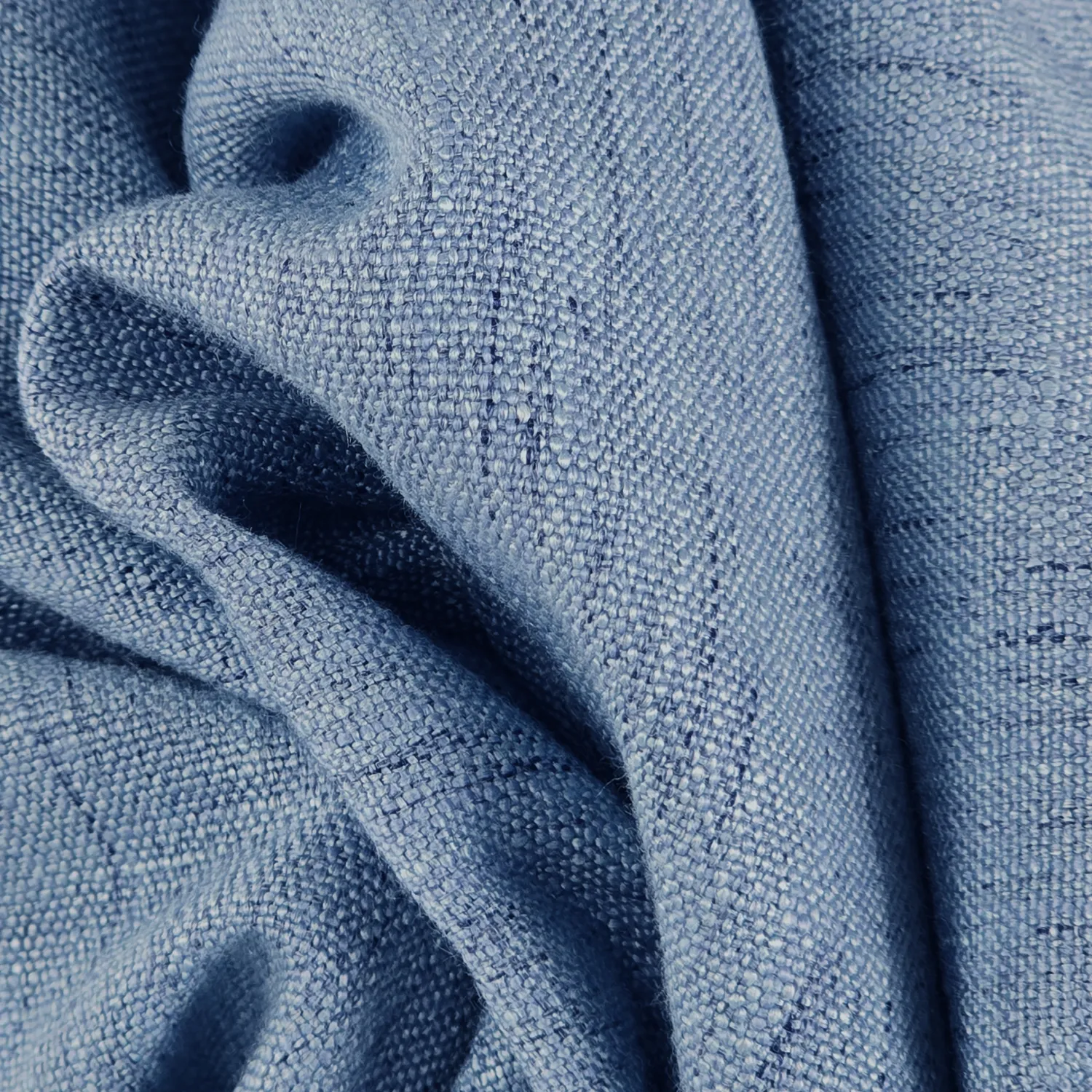 Gardiner - Gardin i hør Melania (mørkeblå)