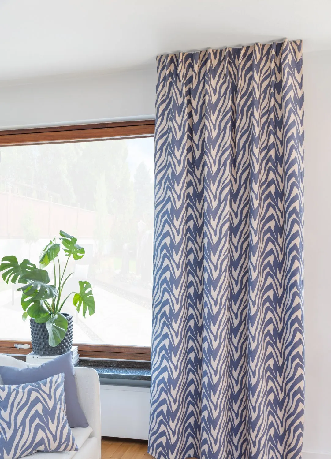 Gardiner - Bomuldsgardin Laura (blå)