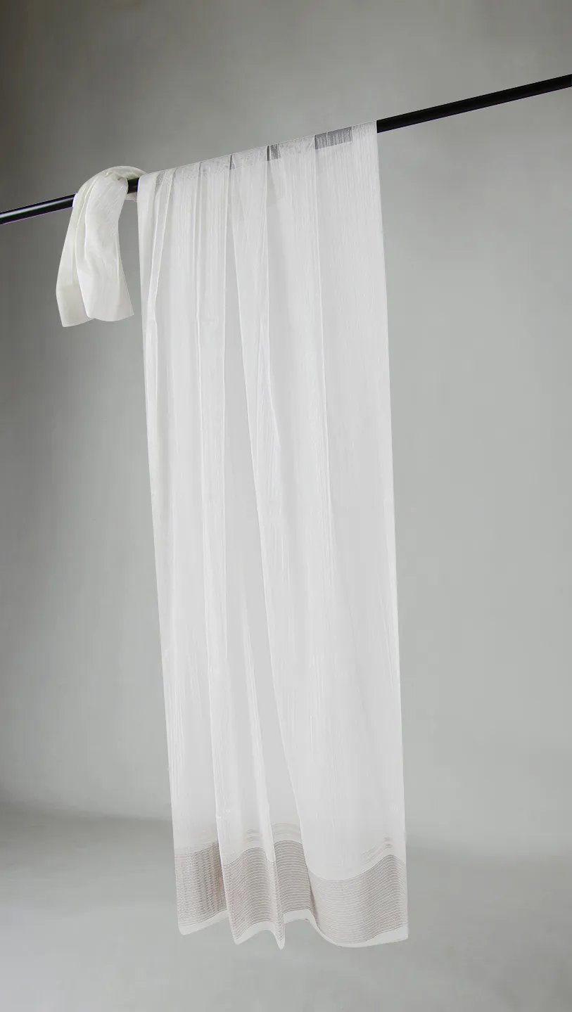 Gardiner - Gardin med blonder Capucine (hvid)