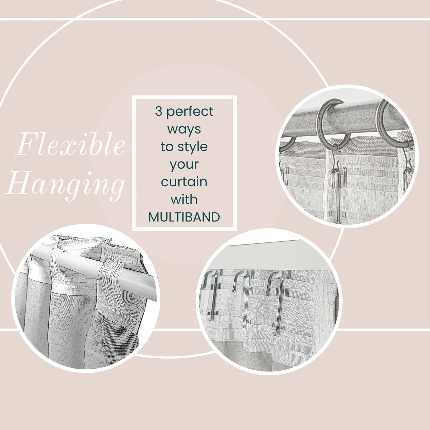 Gardiner - Gardin i hør Lilou (lilla)