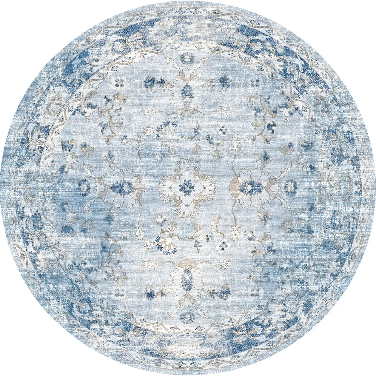 Runde tæpper - Gombalia (lyseblå)