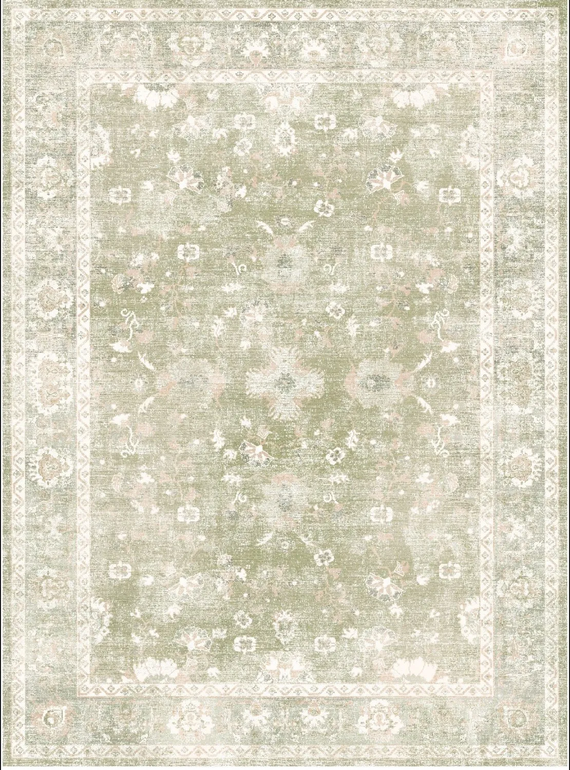 Wilton-tæppe - Gombalia (lysegrøn)